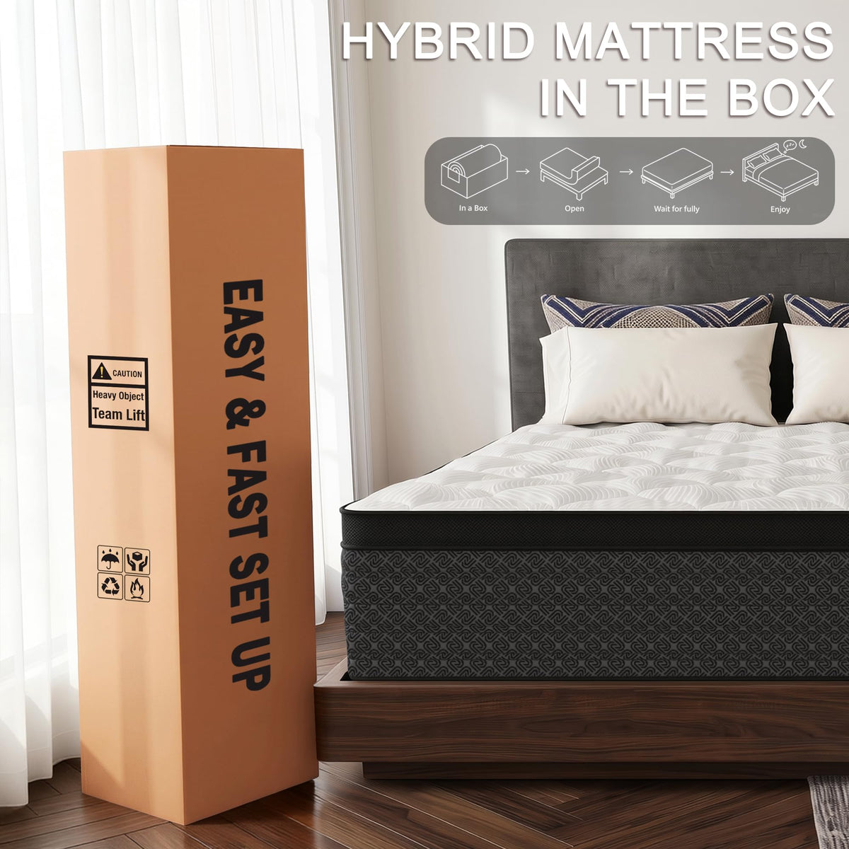 Full Size 12" Hybrid Memory Foam Mattress R6833