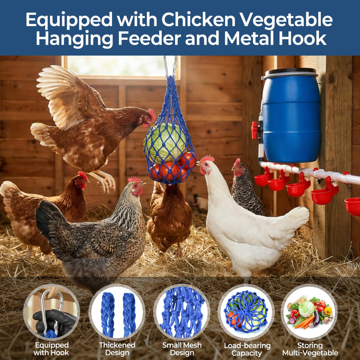 57 Pcs Automatic Chicken Waterer System Set with 8 Water Cups I237000