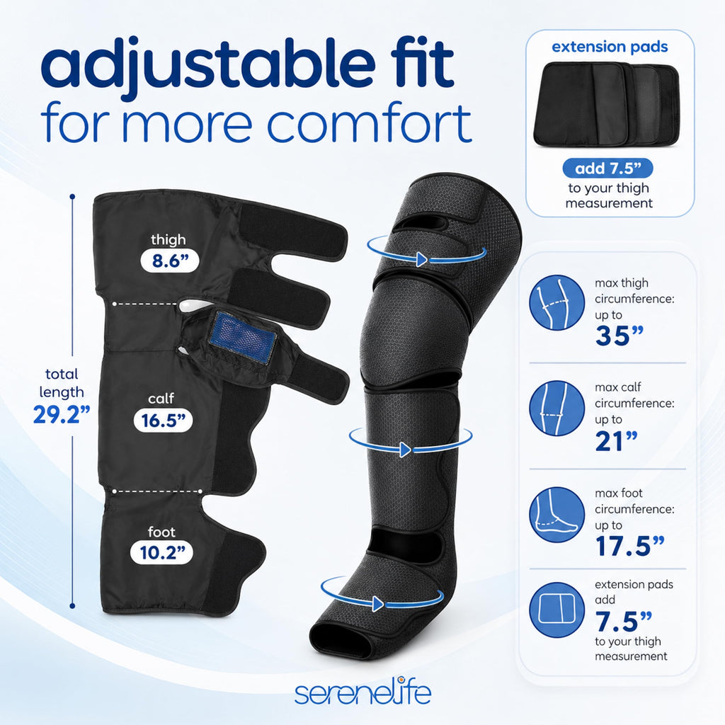 Air Compression Leg Massager with Heat and Compression G35214