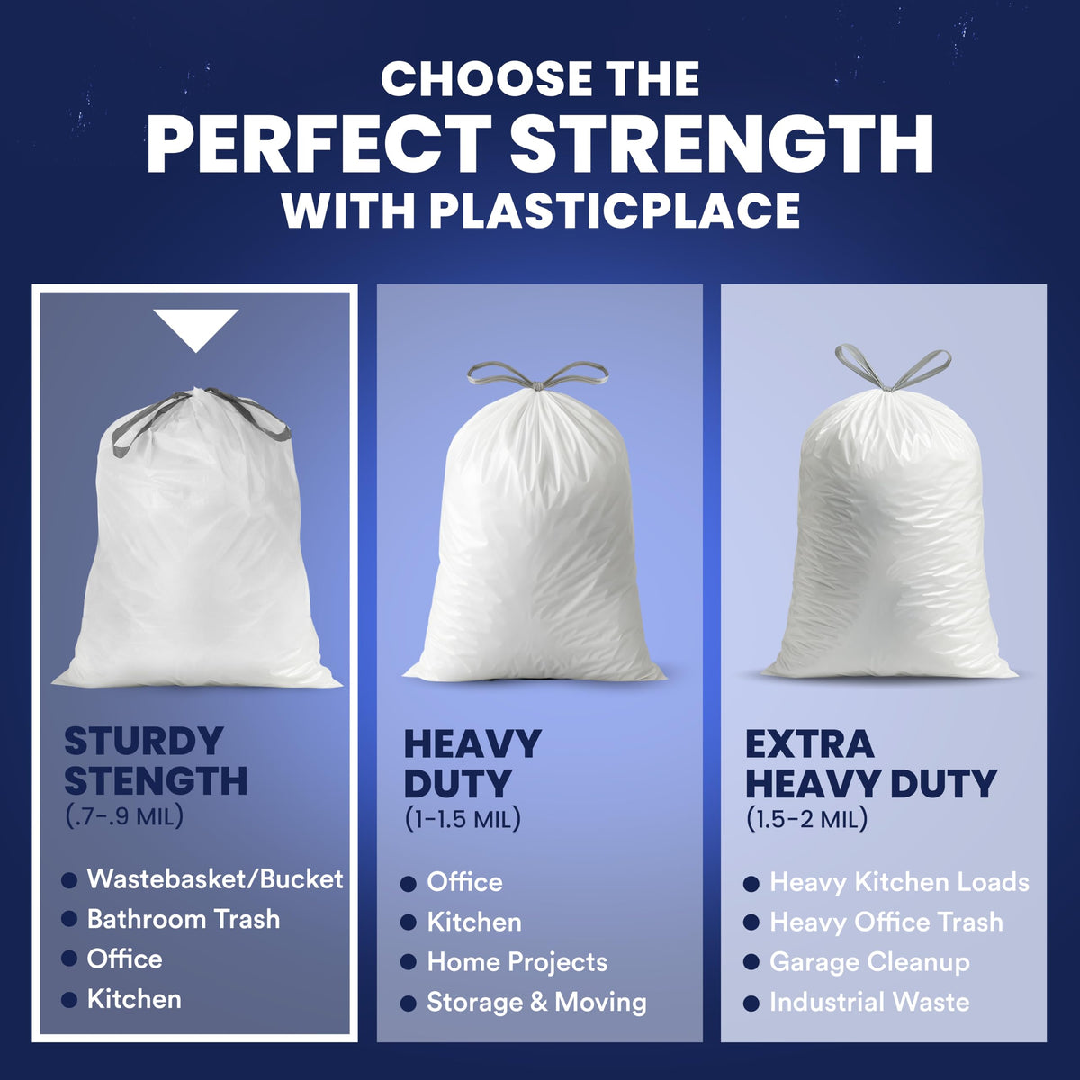 8 Gallon White Drawstring Trash Bags 200 Count V191109