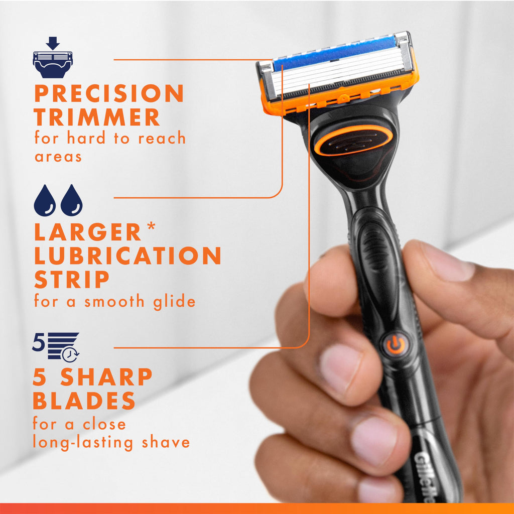 5-Blade Razor Blade Refills with Precision Trimmer, 10 Count E9454