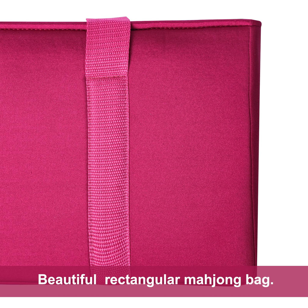 American Mahjong Set 166 White Tiles with Red Bag and Racks E45748