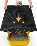 Cat Litter Mat 30 x 24 in Waterproof Non-Slip Black G186732