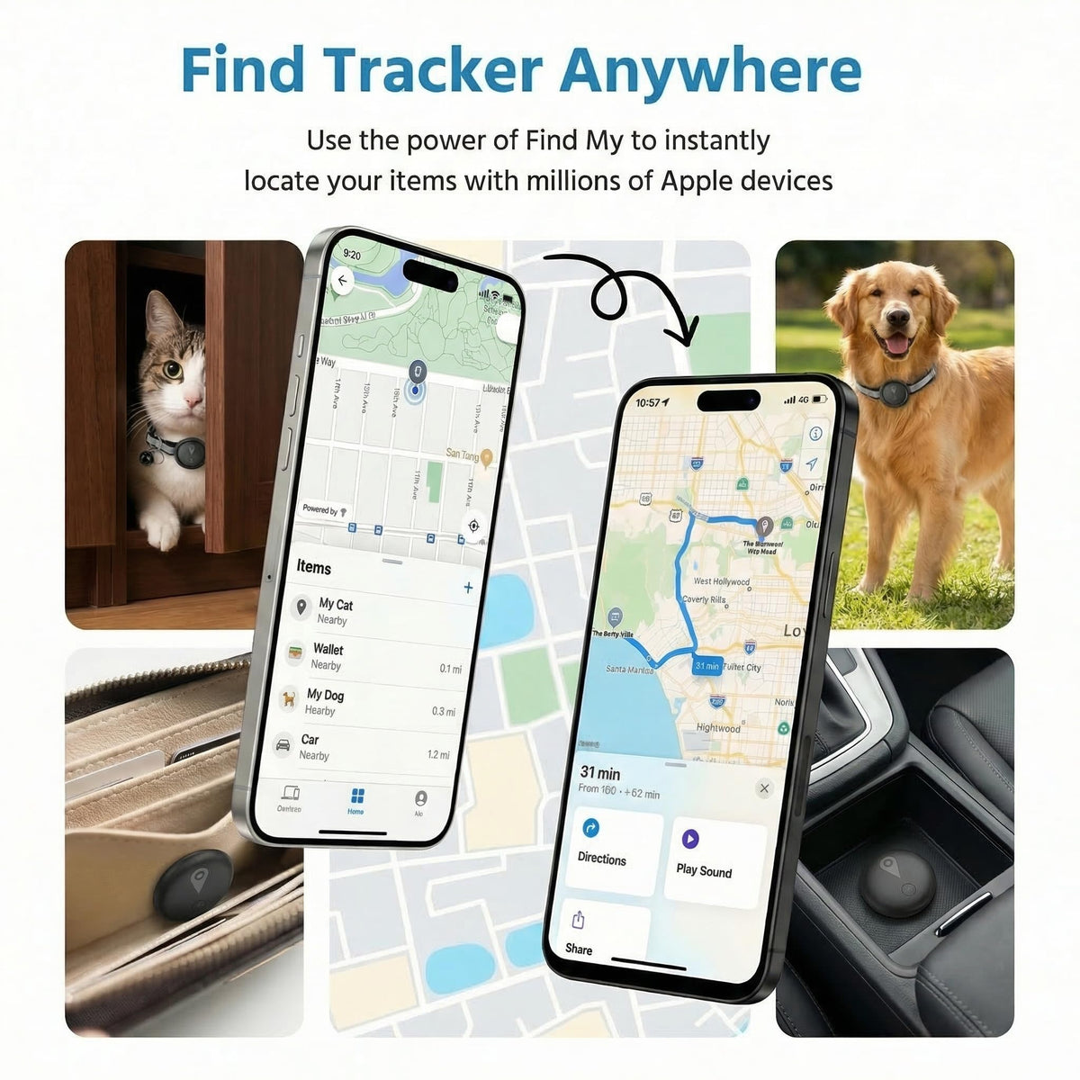 GPS Pet Tracker for Dogs & Cats U5583