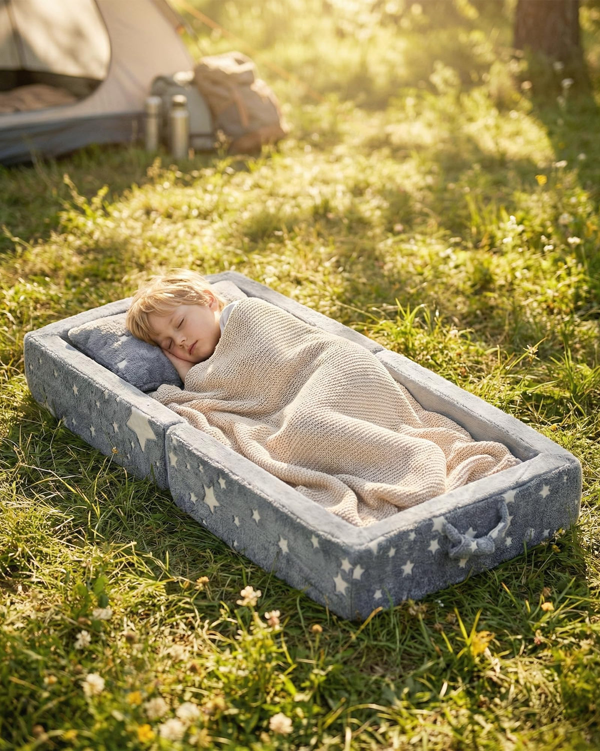 Foldable Glow-in-the-Dark Toddler Floor Bed E8489
