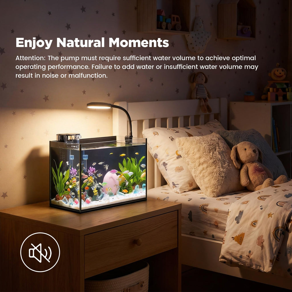 2 Gallon Fish Tank with Light and Filter R8046