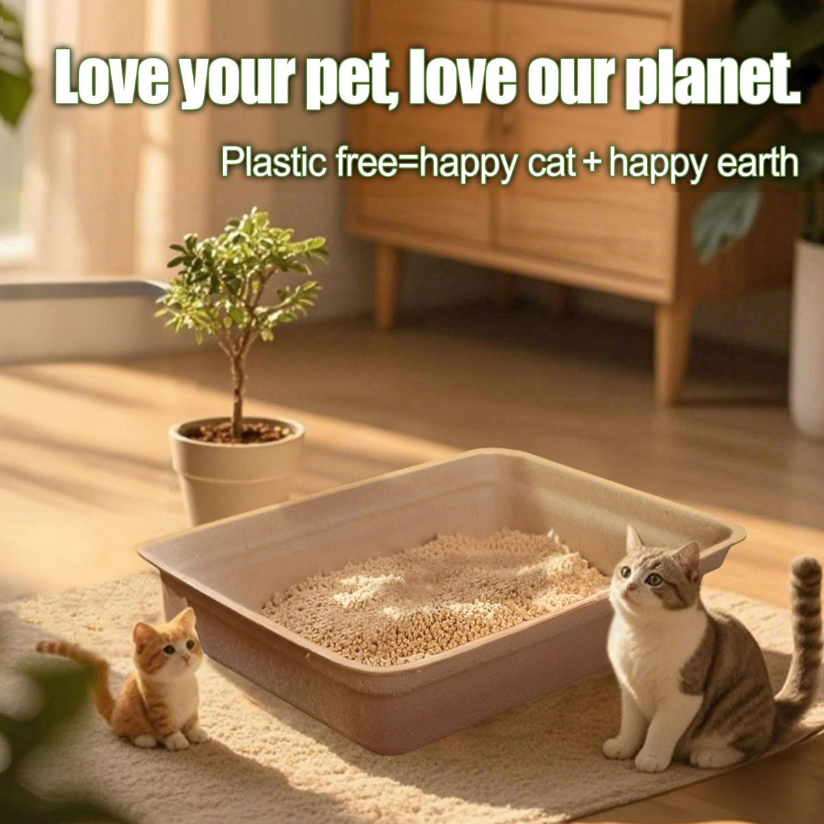 Disposable Litter Box for Cats Large 2/4/6/8-Pack 17.5X 13.5in Leak-Proof S280