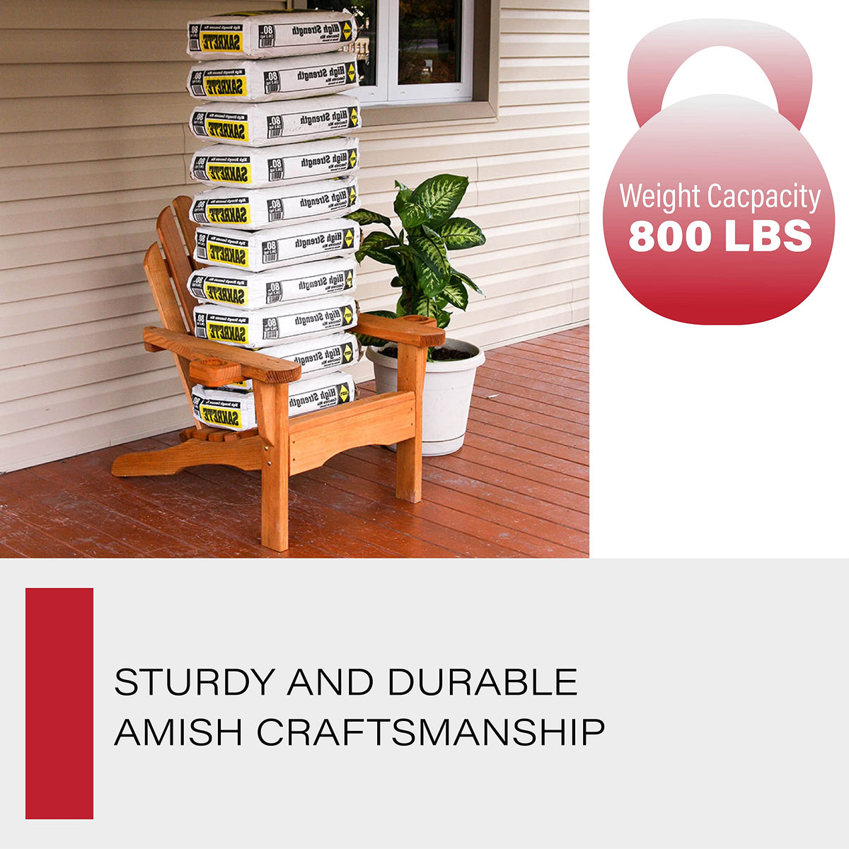 Heavy Duty Adirondack Chair with Cup Holders N401759