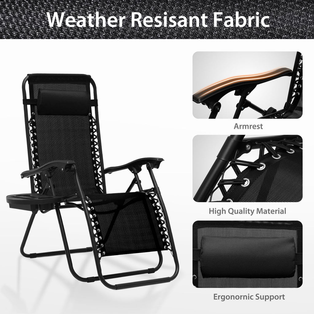 Black Zero Gravity Lounge Chair X3482