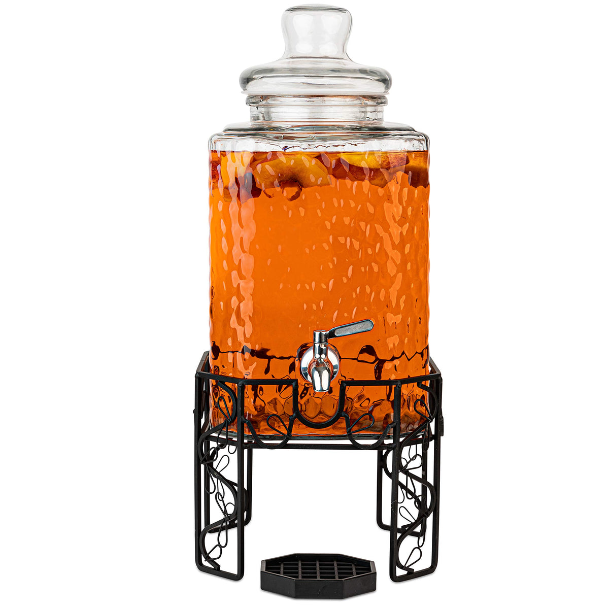 2.5 Gallon Glass Beverage Dispenser with Stainless Steel Spigot P4150