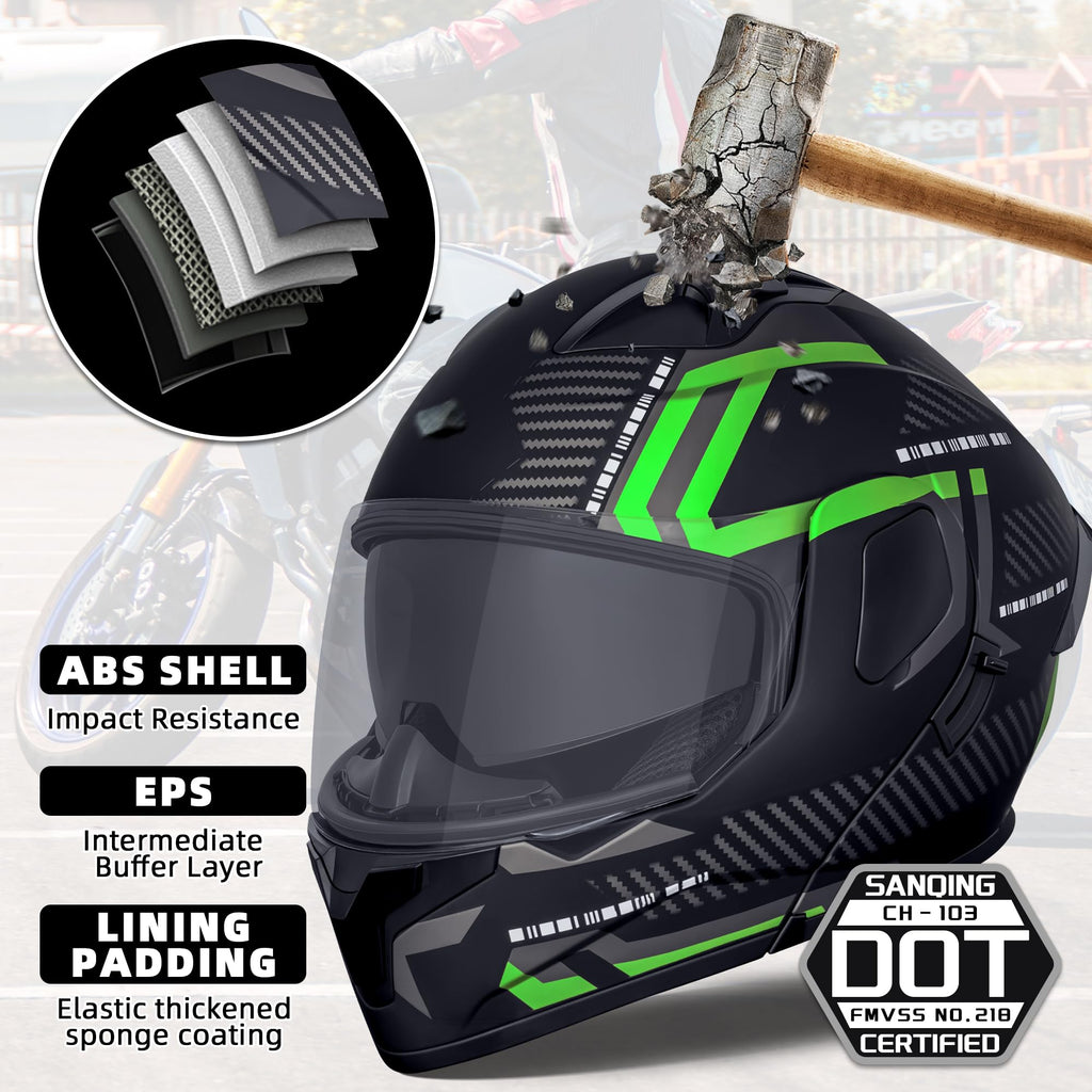 Flip-Up Full Face Motorcycle Helmet S268
