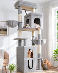 70 inch Light Grey Cat Tree Condos U786571