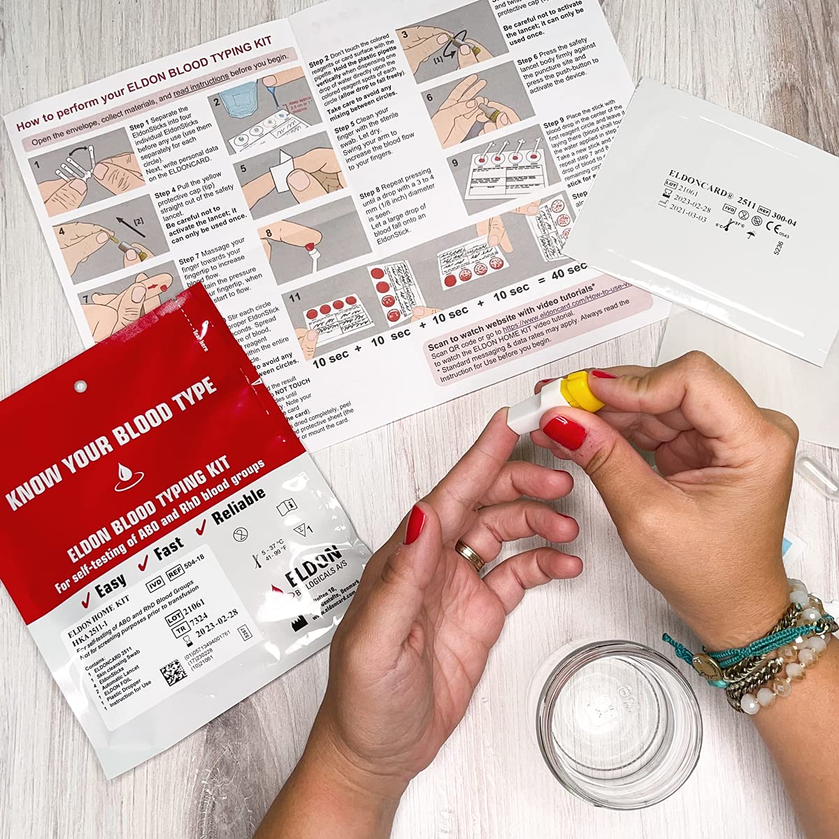 Home Blood Typing Kit 6 Kits K829211