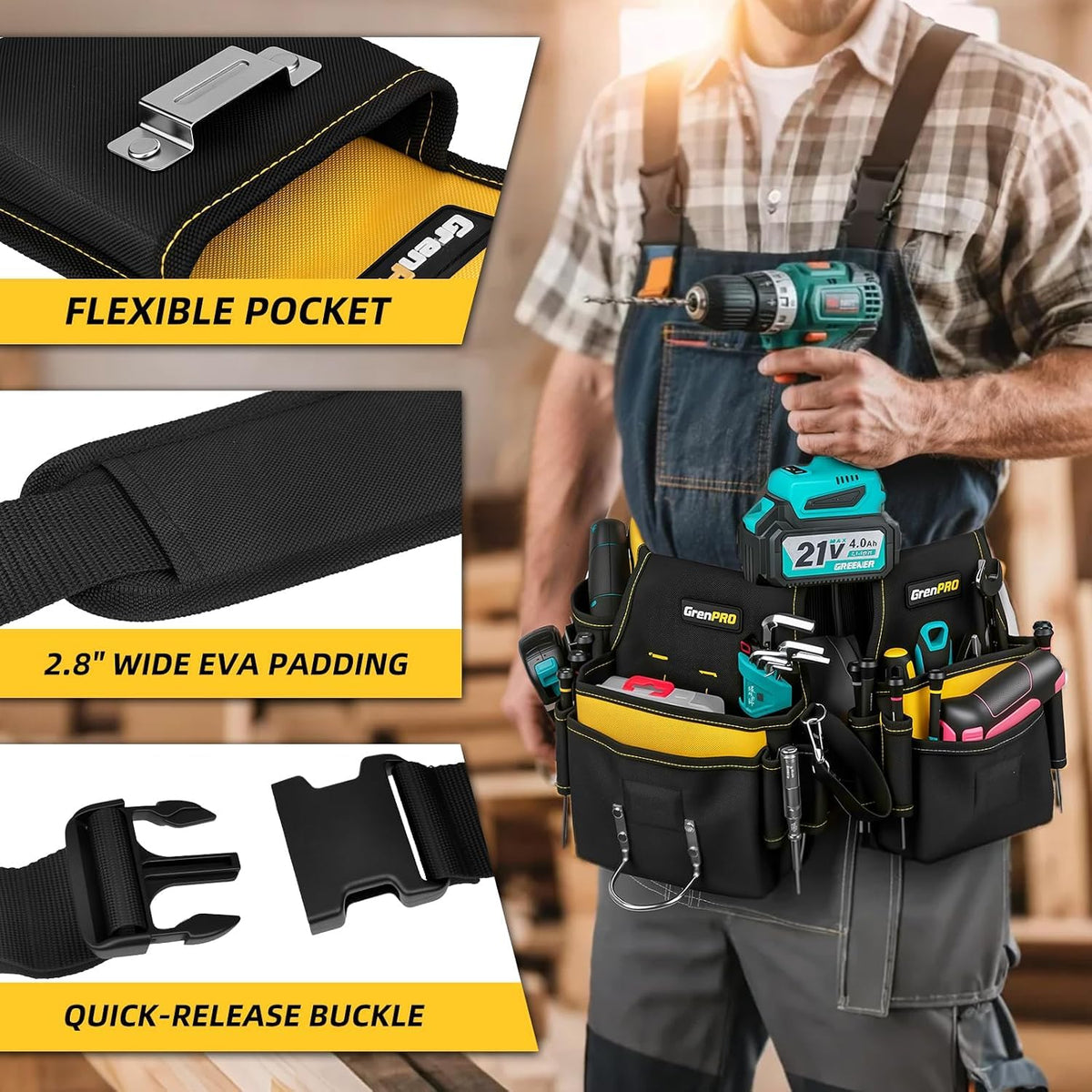 Magnetic 29 Pocket Tool Belt Y335567
