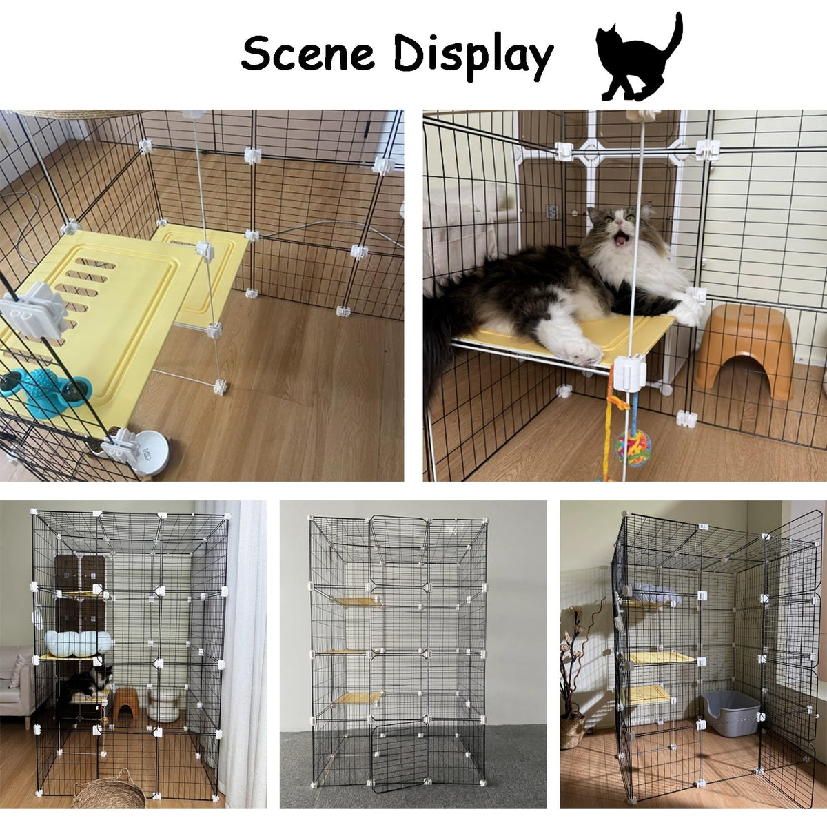 Metal Wire Cat Cage, 3x2x4 Cat Kennel Q75301