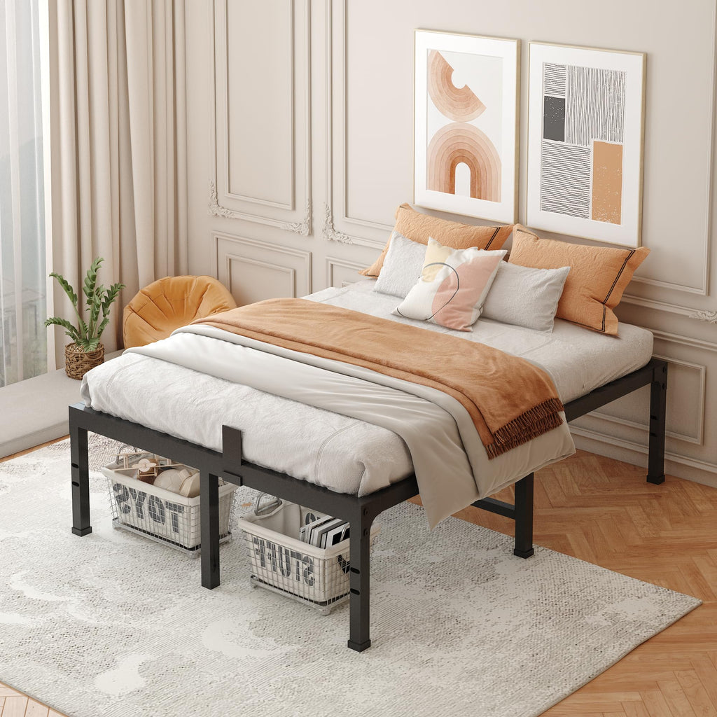 16 Inch Heavy Duty Metal Platform Bed Frame Full Size P136