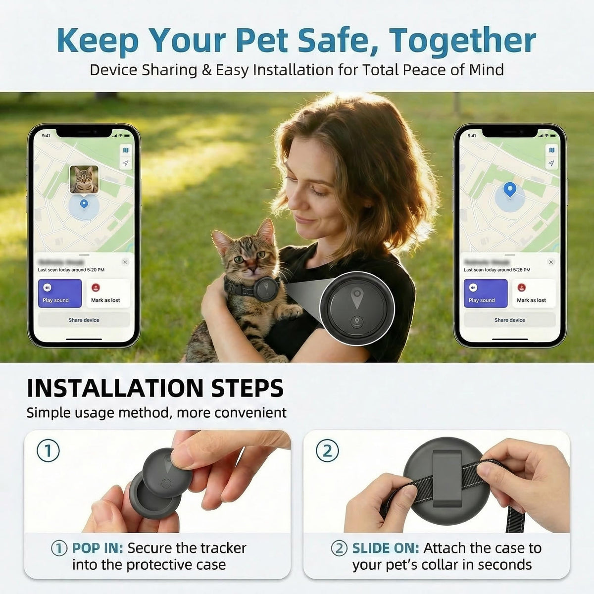 GPS Pet Tracker for Dogs & Cats U5583