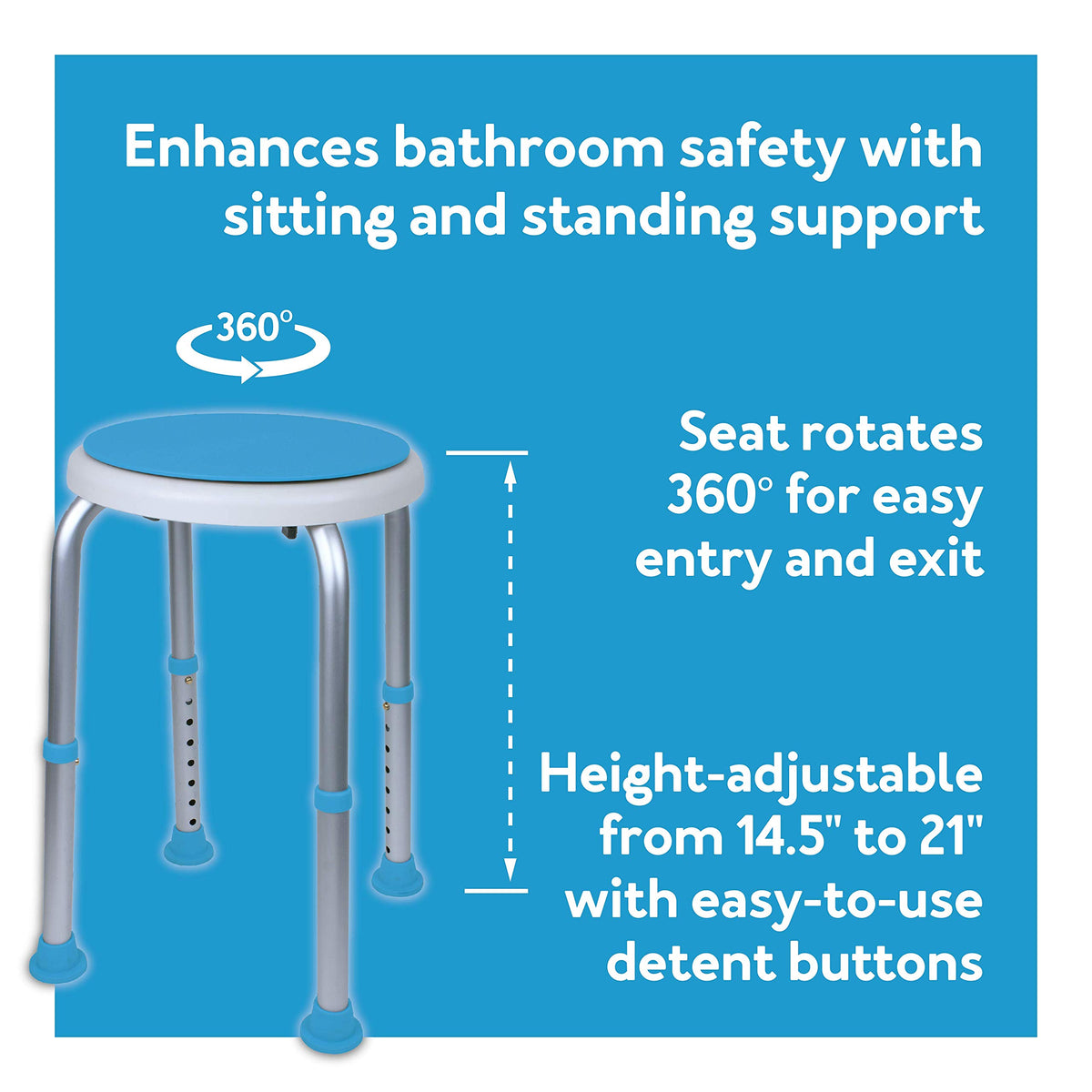 Swivel Shower Stool With Padded Seat H60199