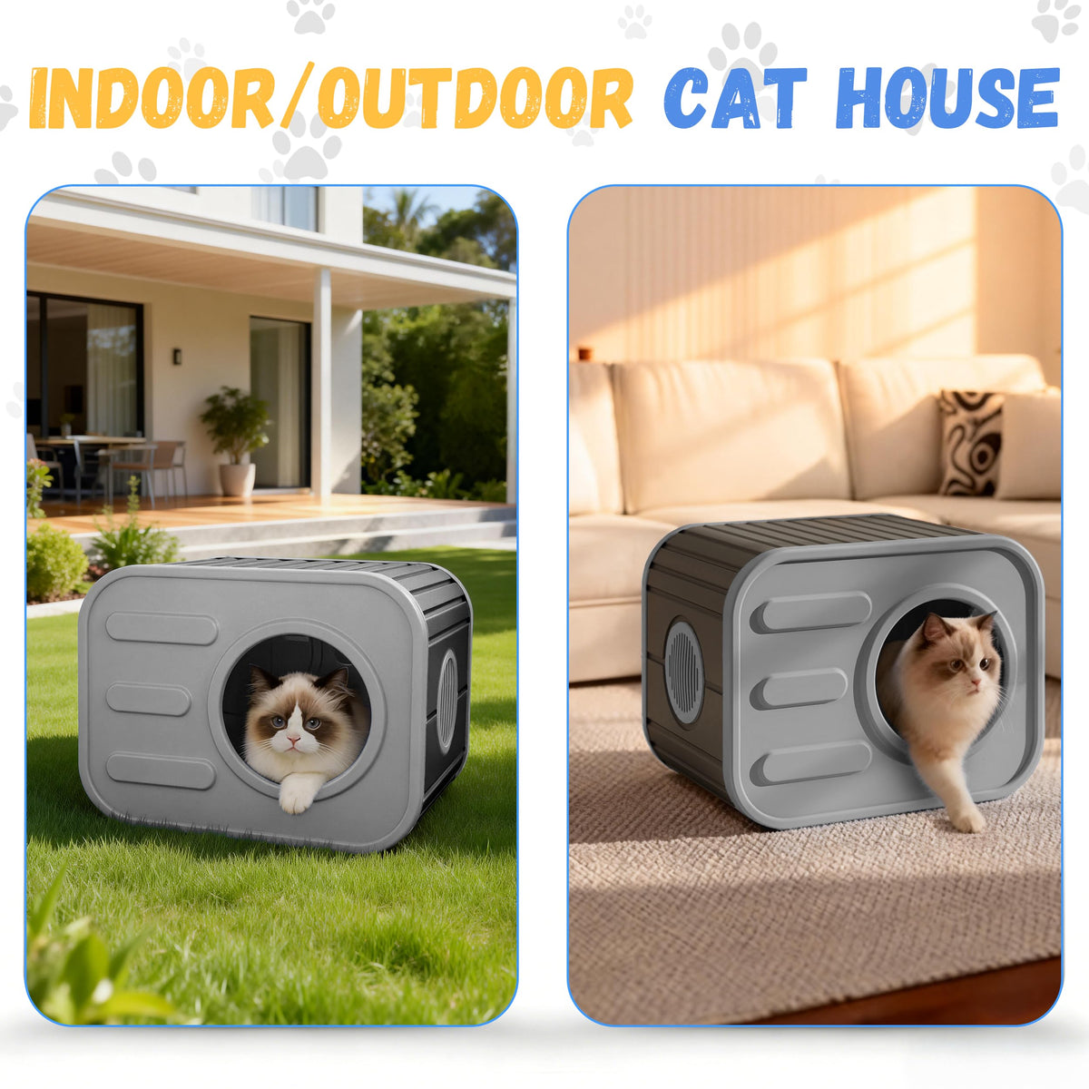 Weatherproof Outdoor Cat House P5505
