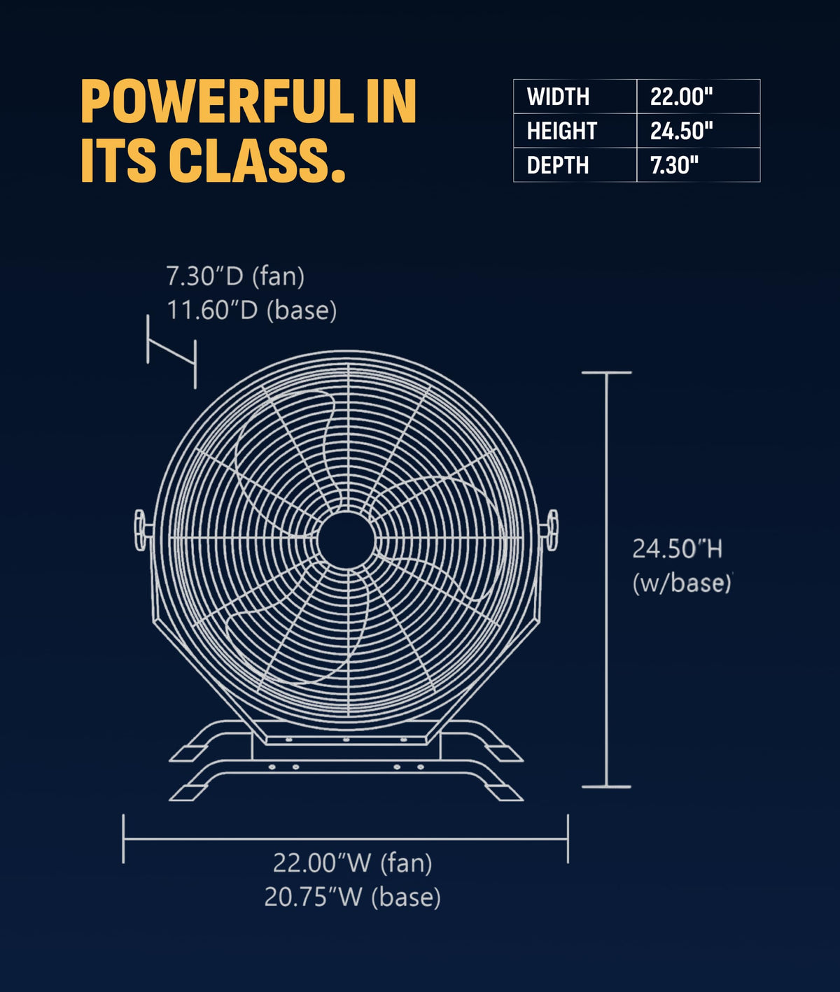 20" Outdoor Wall Mount Fan J124