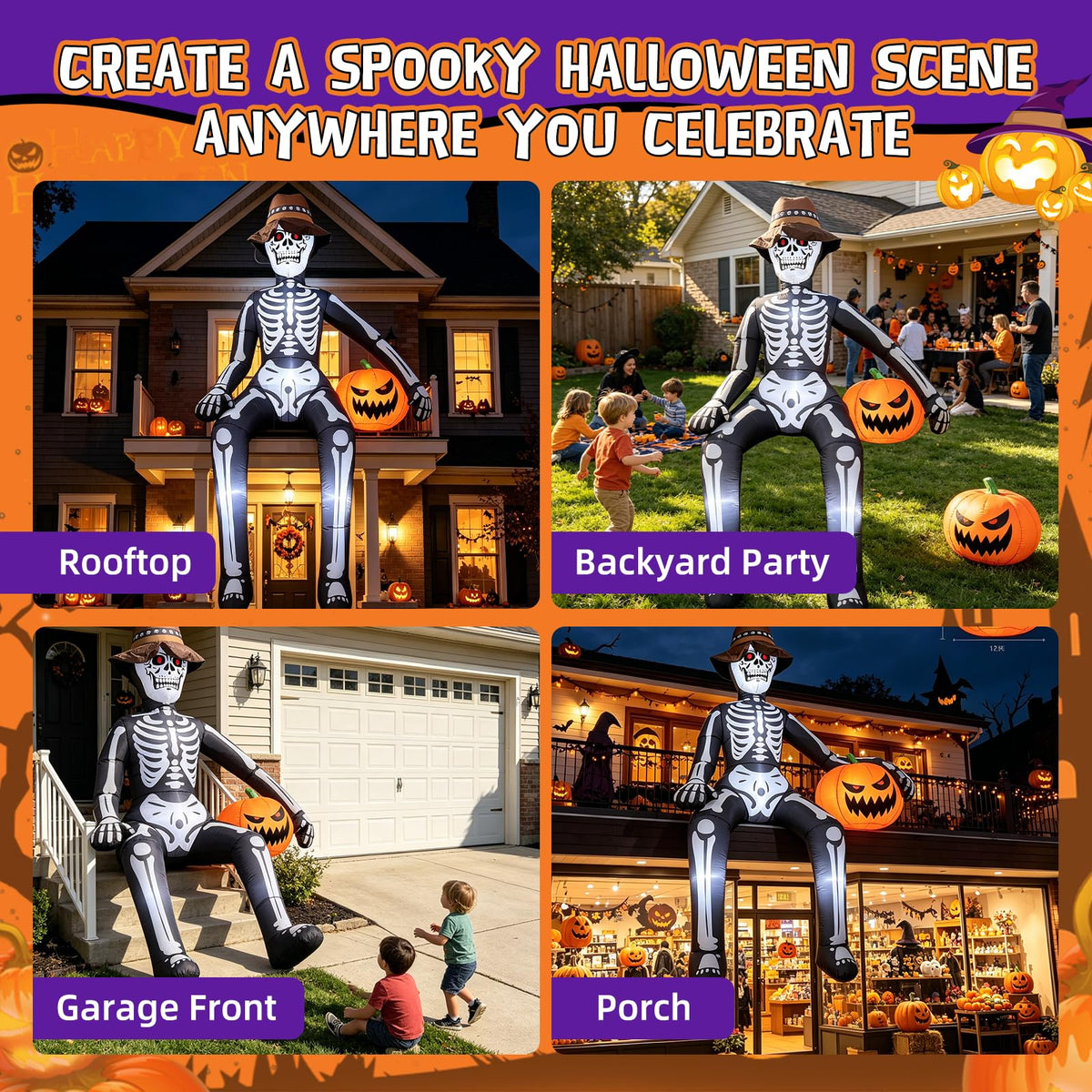 10FT Halloween Inflatable Skeleton S35394