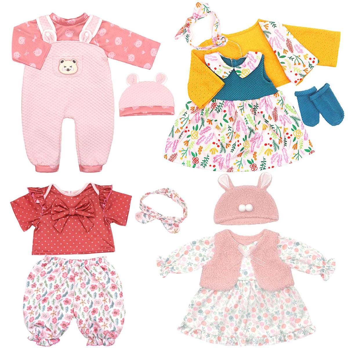 20-22 Inch Doll Clothes and Accessories 4 Sets F1753