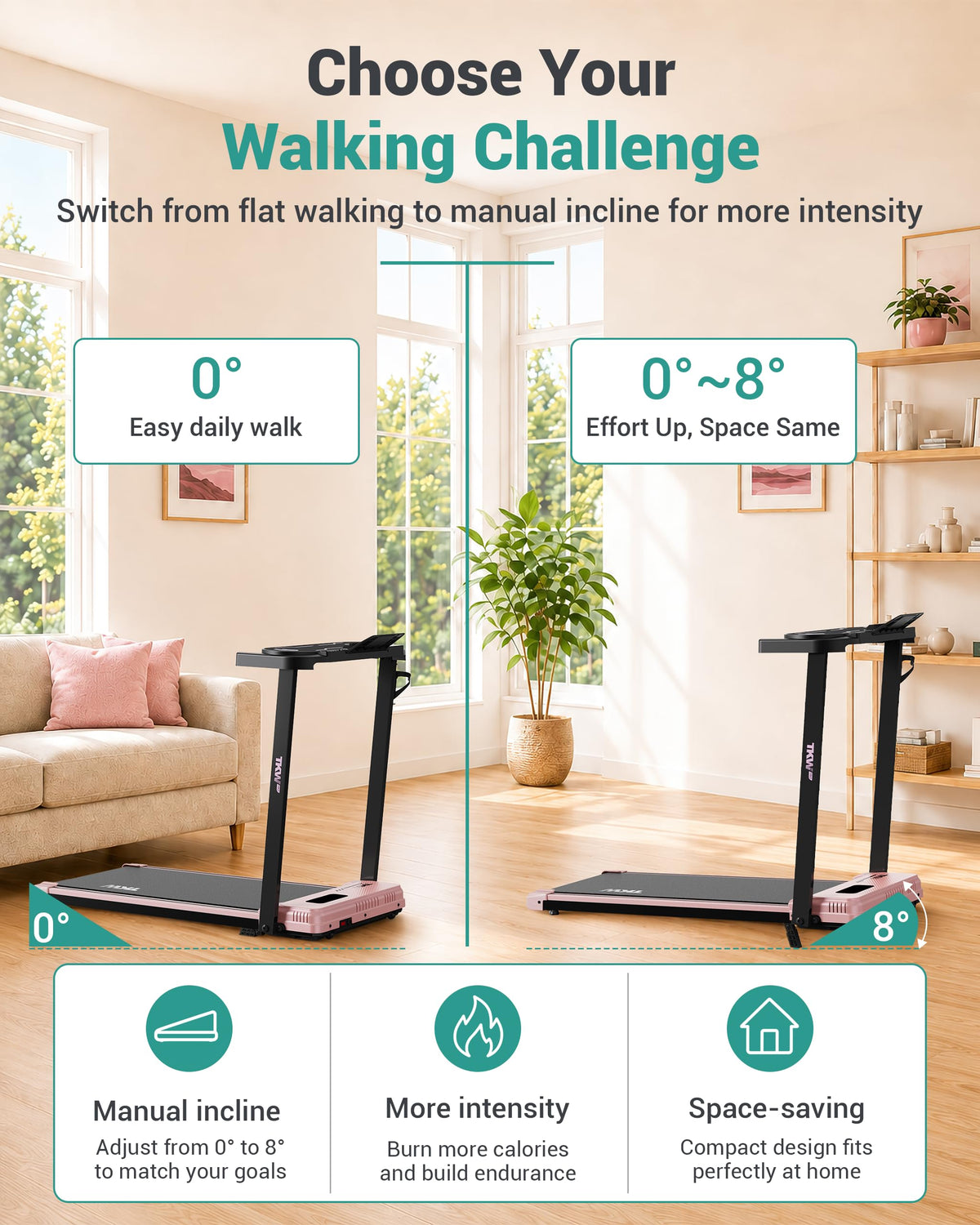 Walking Pad with Vibration Plates and Incline L81217