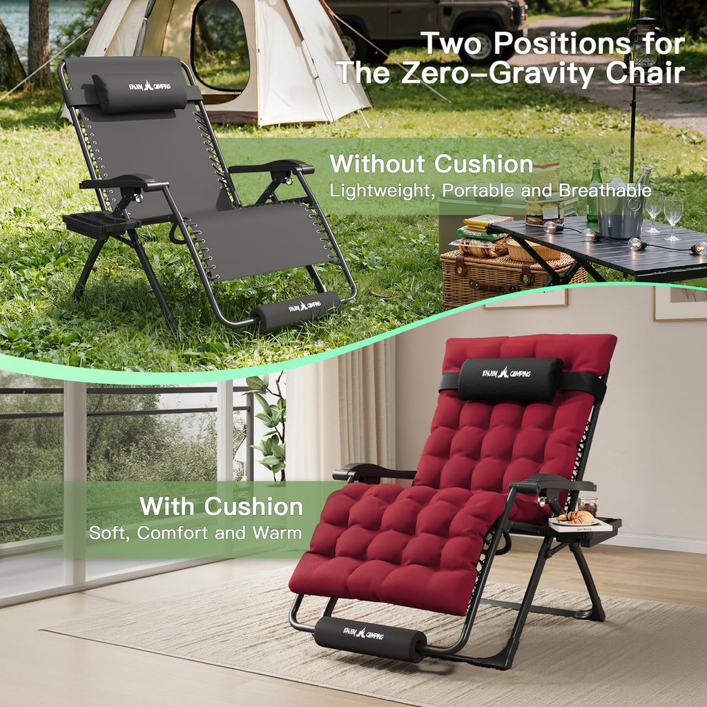 Oversized Folding Reclining Patio Lounge Chair V32342