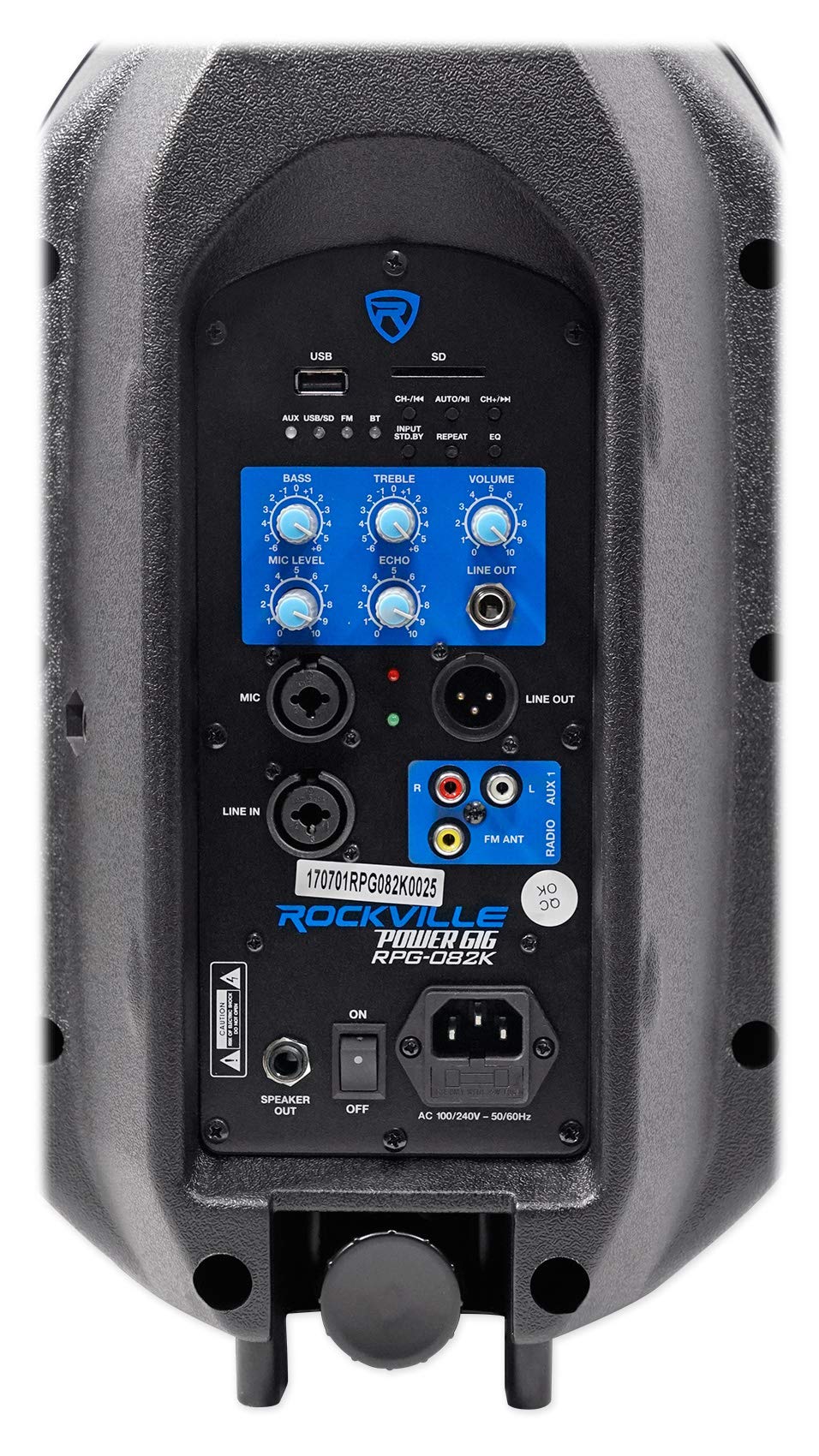 Powered PA Speaker Package with Mic Stands Cables D1974