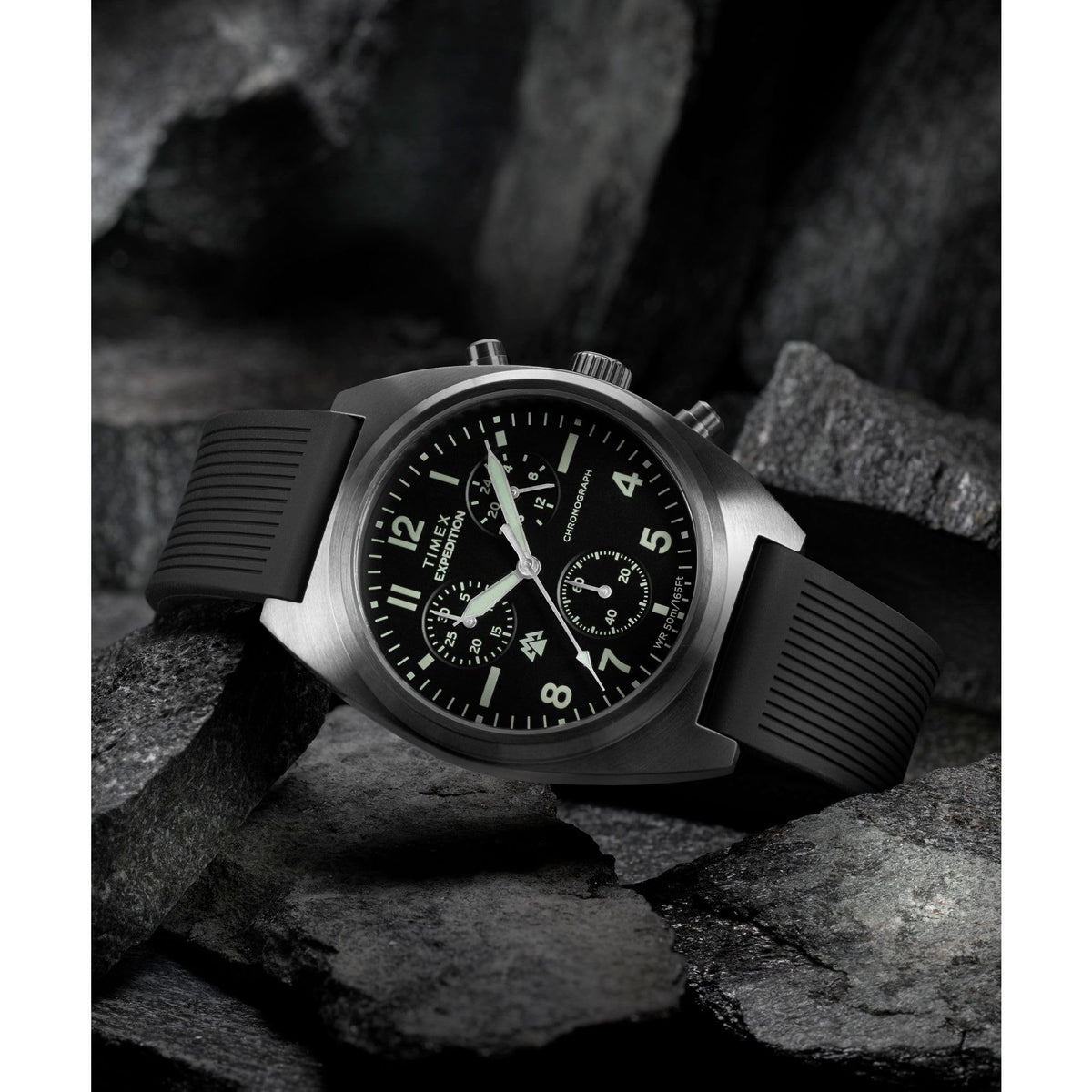 Men's Chronograph 41mm Watch Black Dial Gunmetal Case Z4043