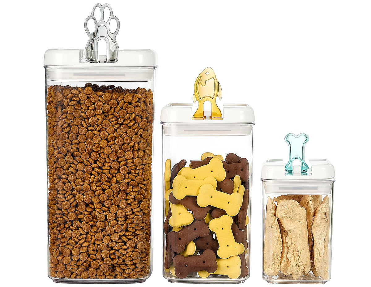 Airtight Pet Food Container with Flip Top Handles D10767