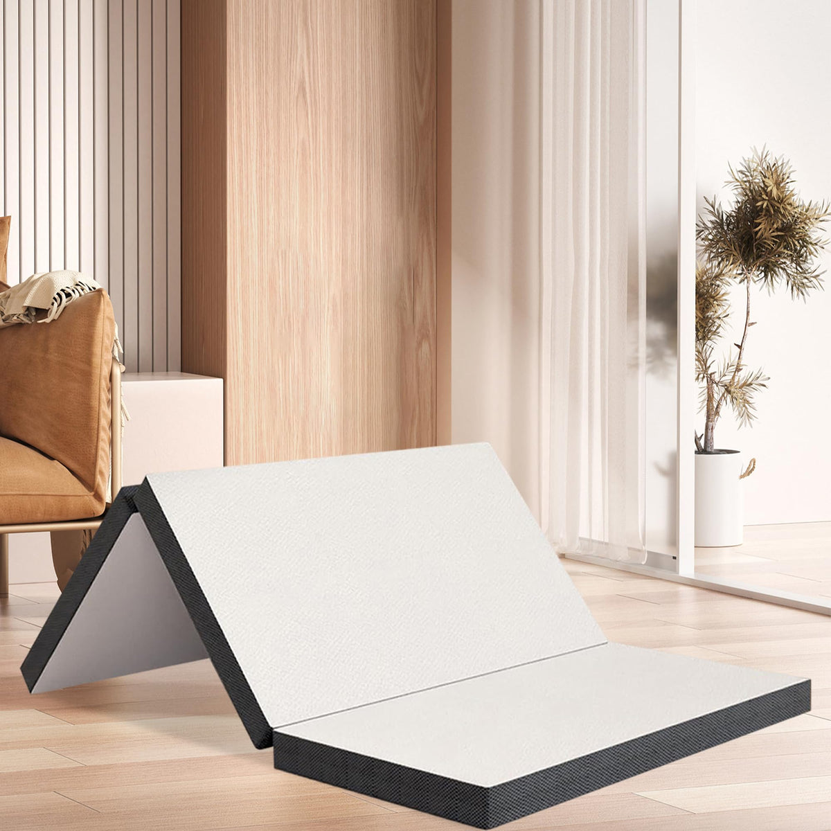 Memory Foam Folding Mattress Full 3 Inch Trifold with Washable Cover E907