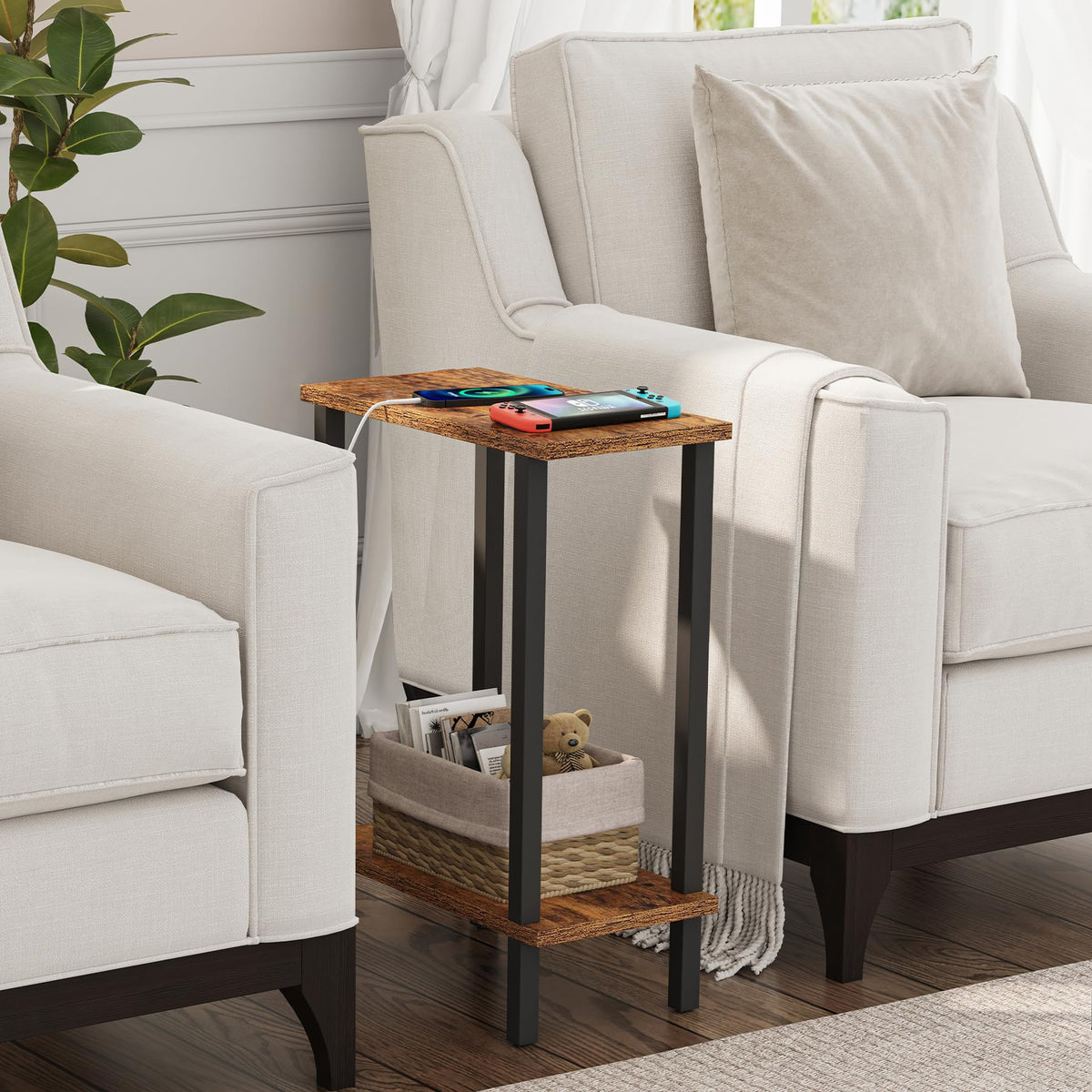 Narrow 2-Tier Side Table L3978