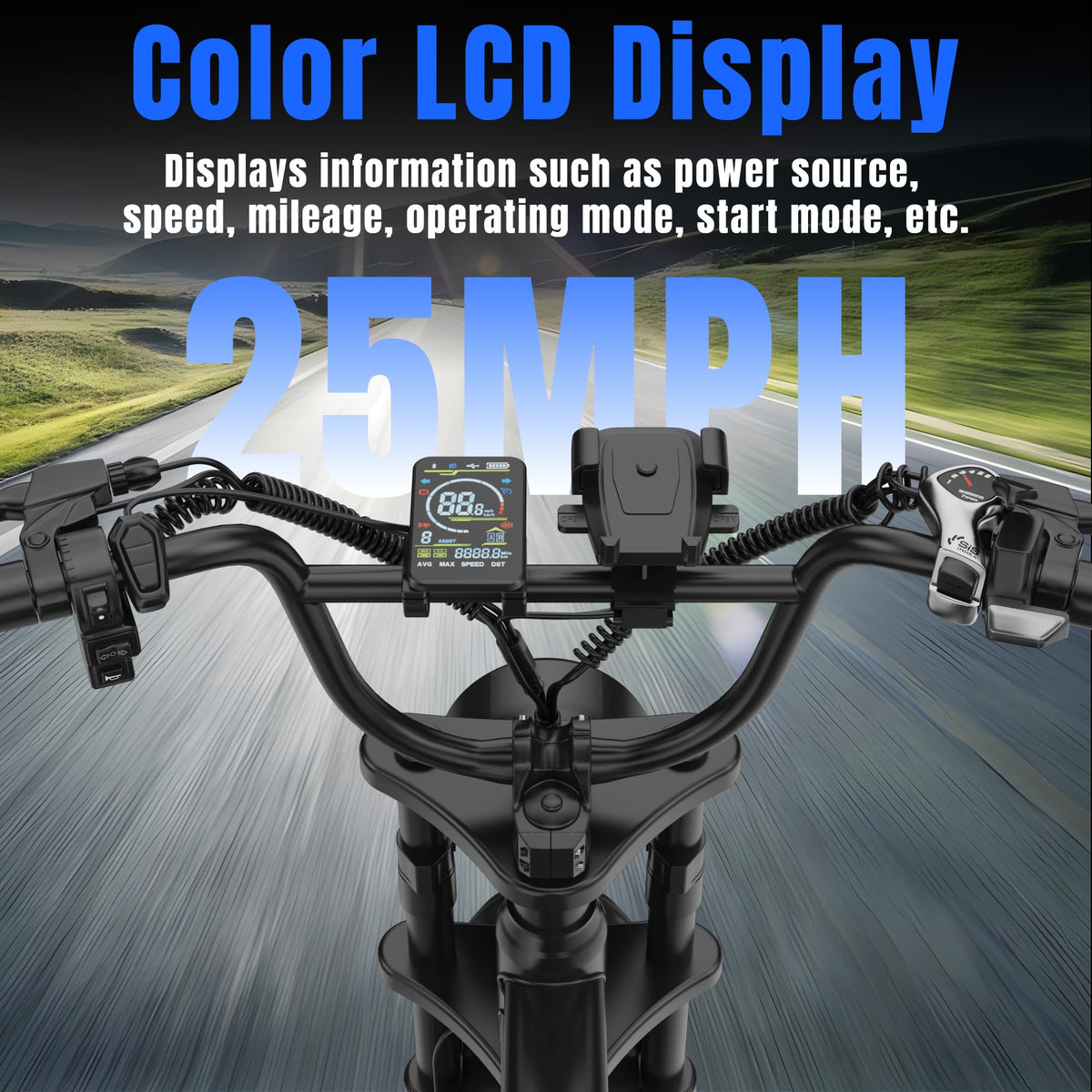 1500W Peak Motor Full Suspension Electric eBike C386