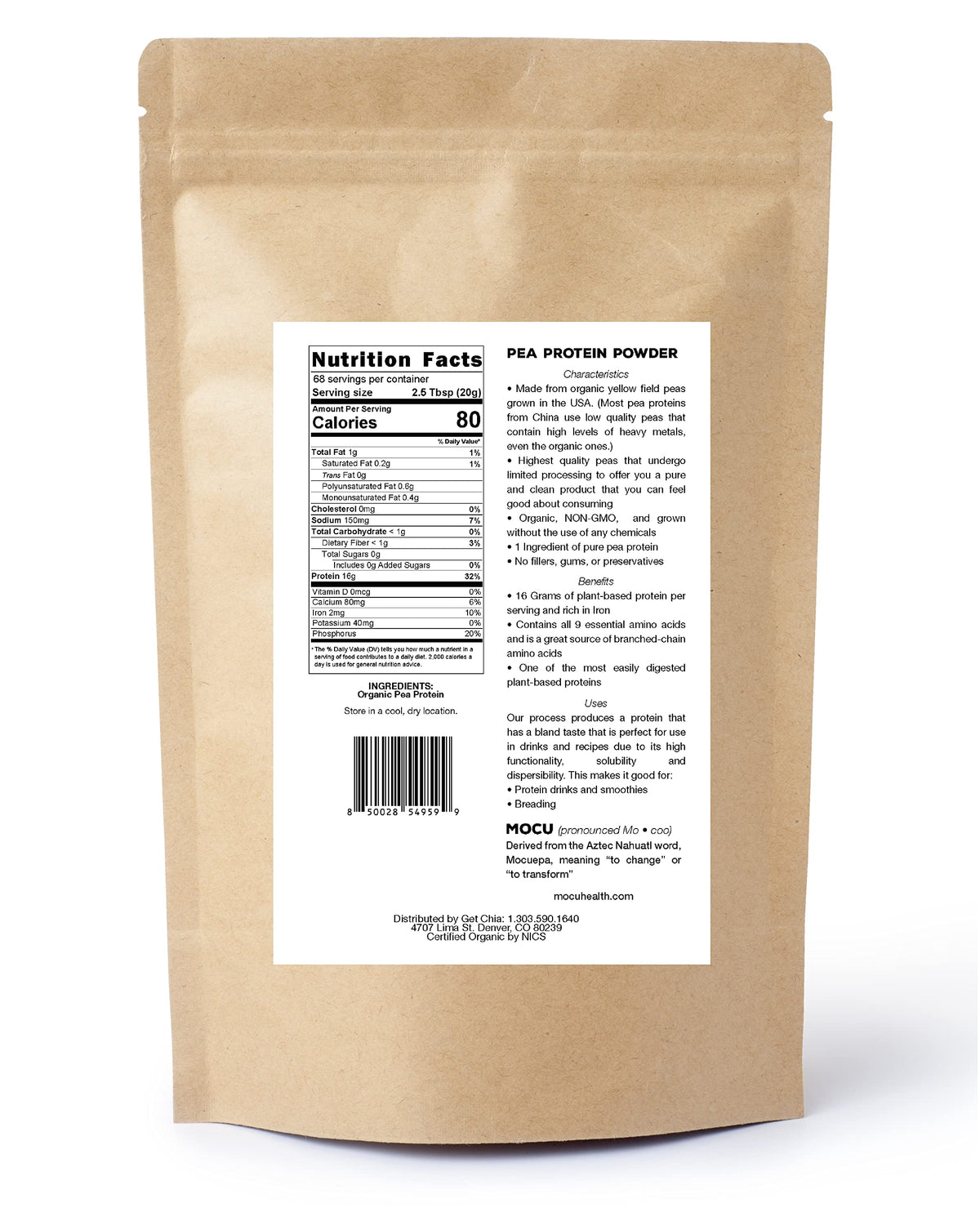 Organic Pea Protein 3 LBS Q764506