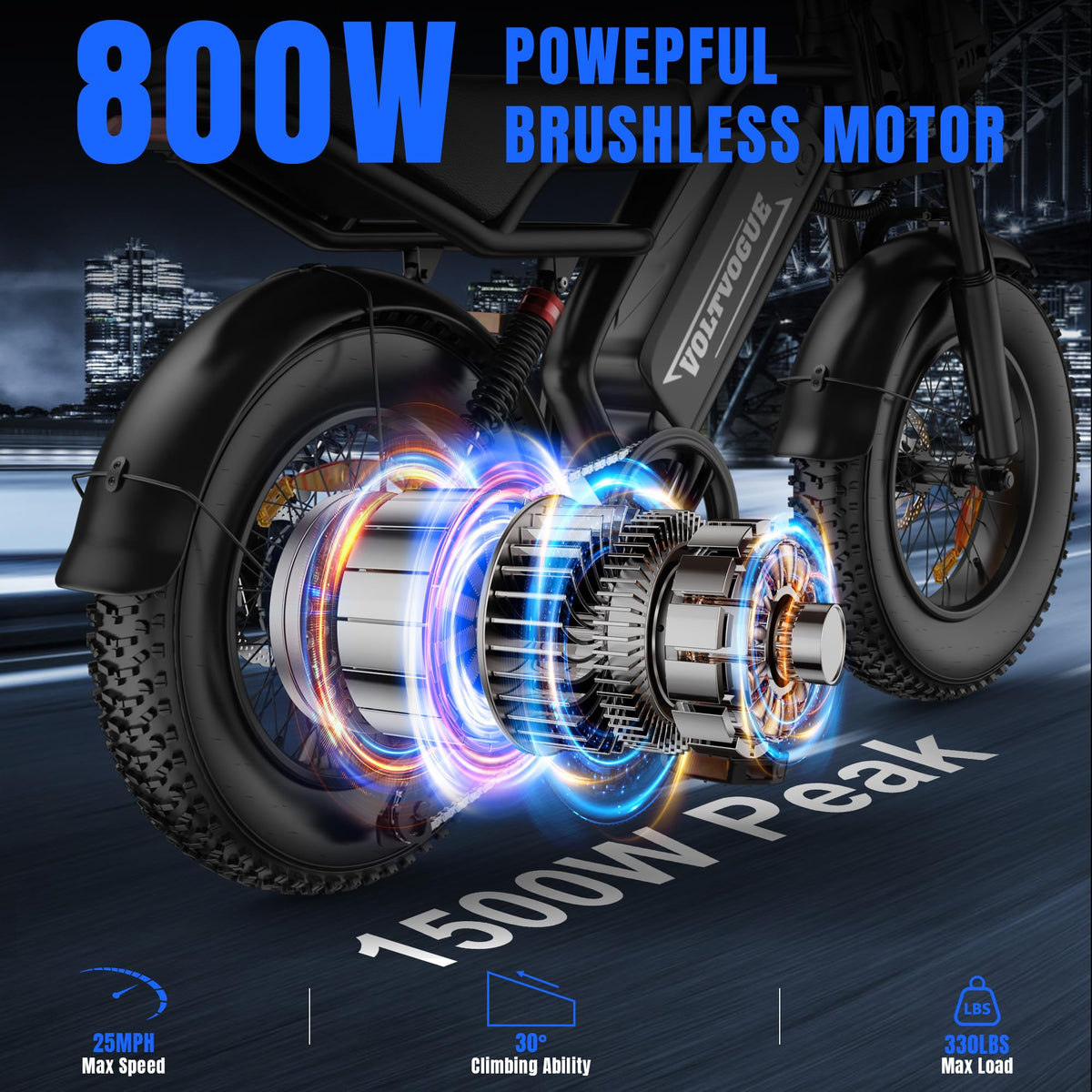 1500W Peak Motor Full Suspension Electric eBike C386