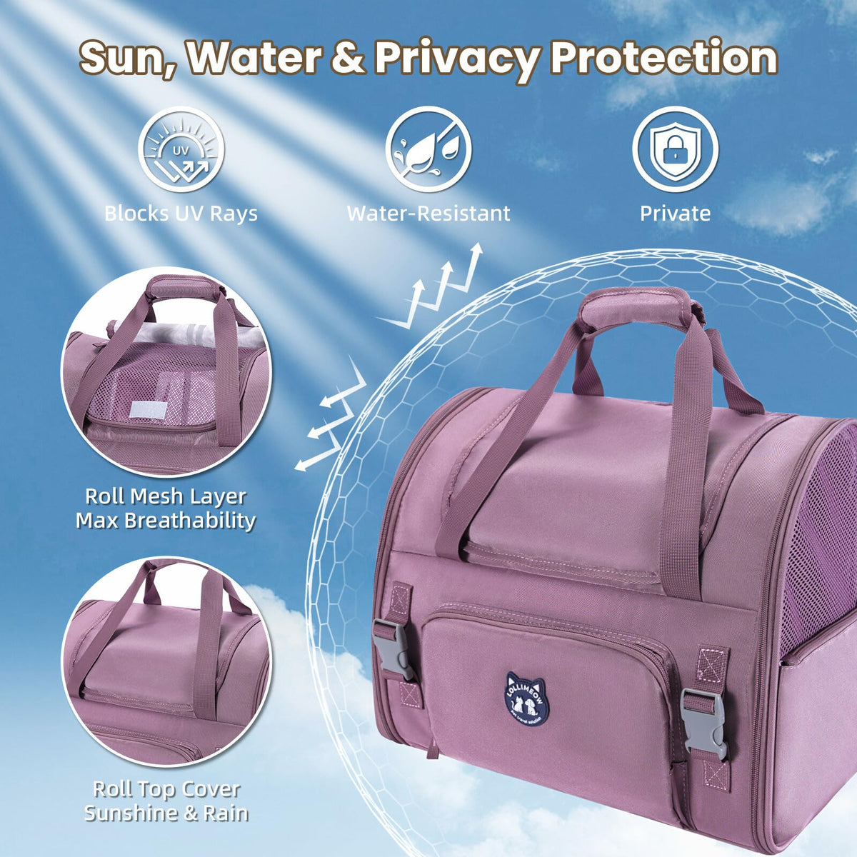 Expandable Large Cat Carrier Backpack F883237