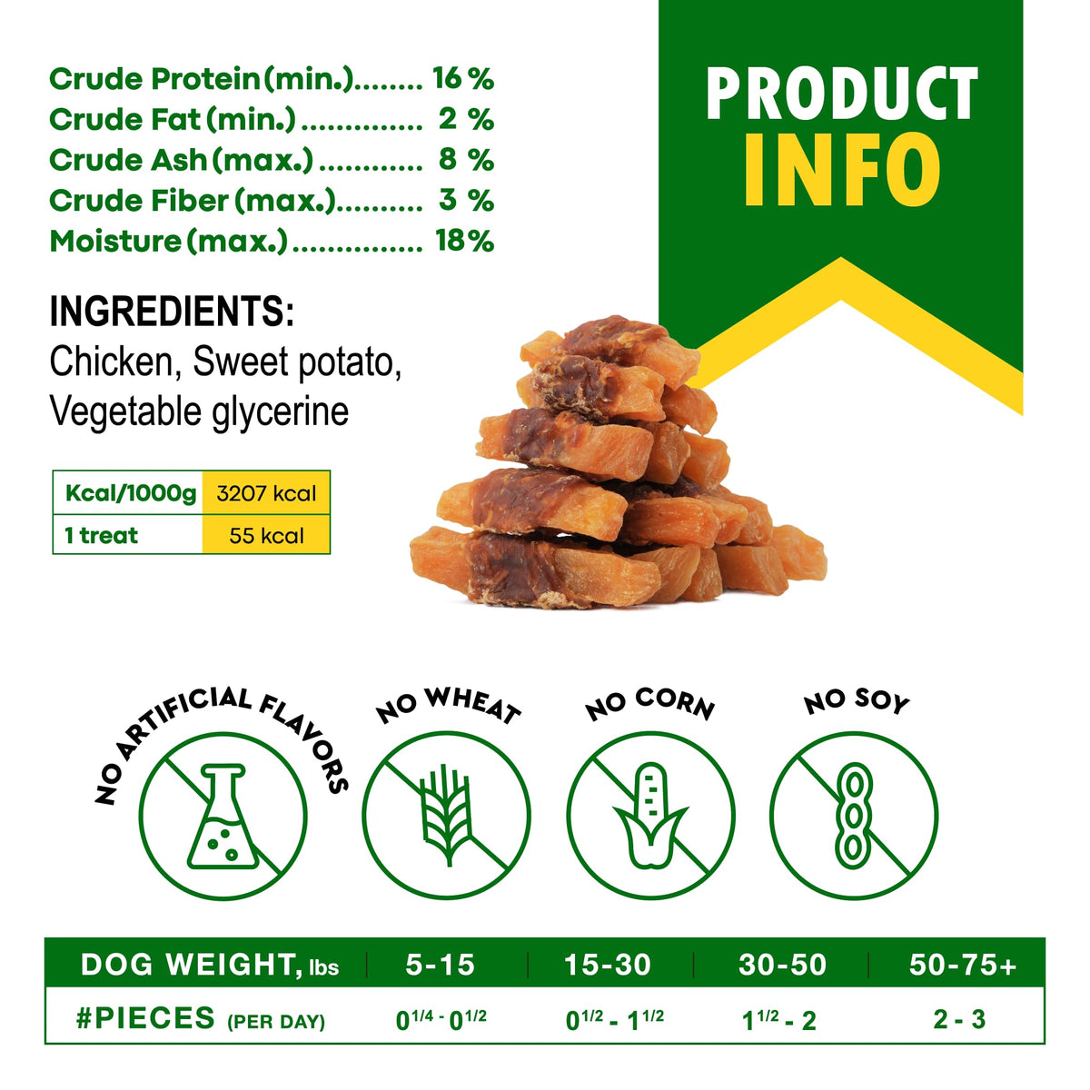 Sweet Potato Dog Treats & Chicken Chews 10.6 Oz N84477