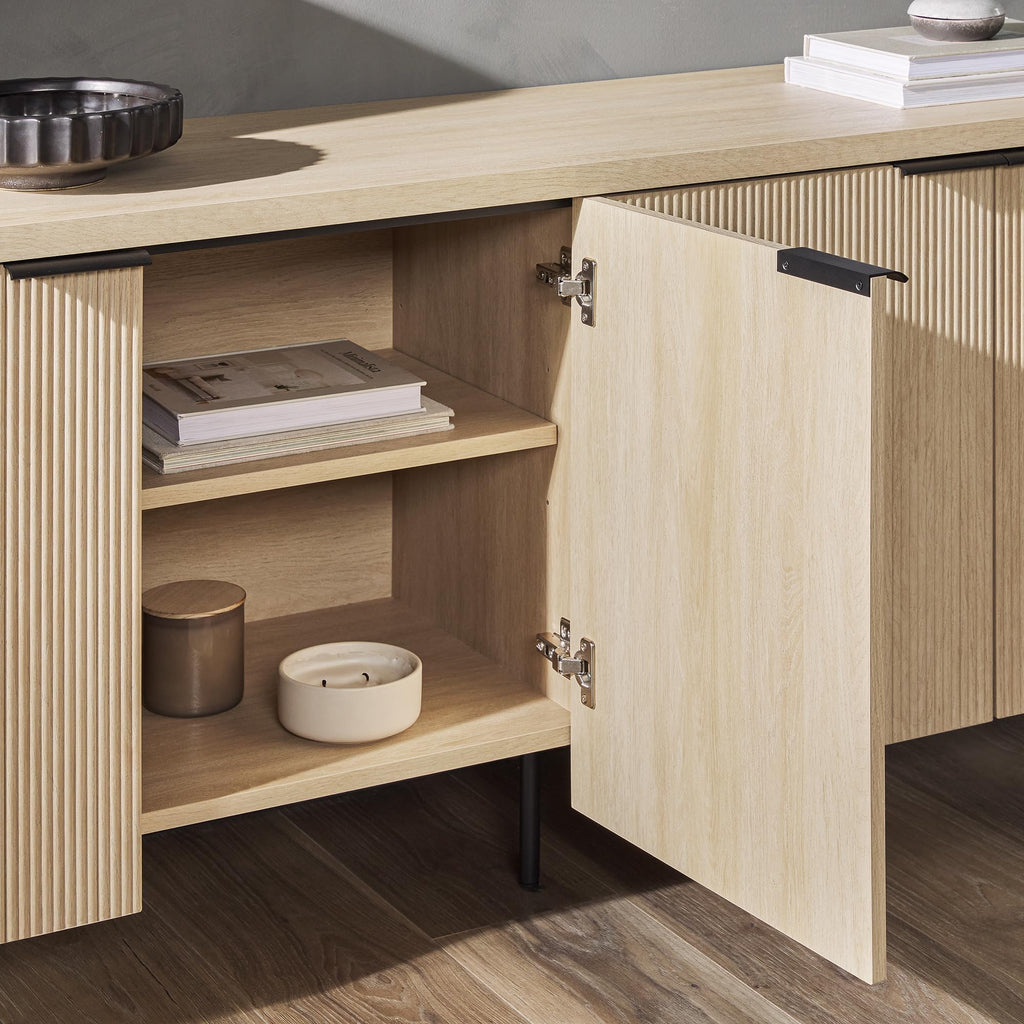 69 Inch Coastal Oak Sideboard Buffet E298430