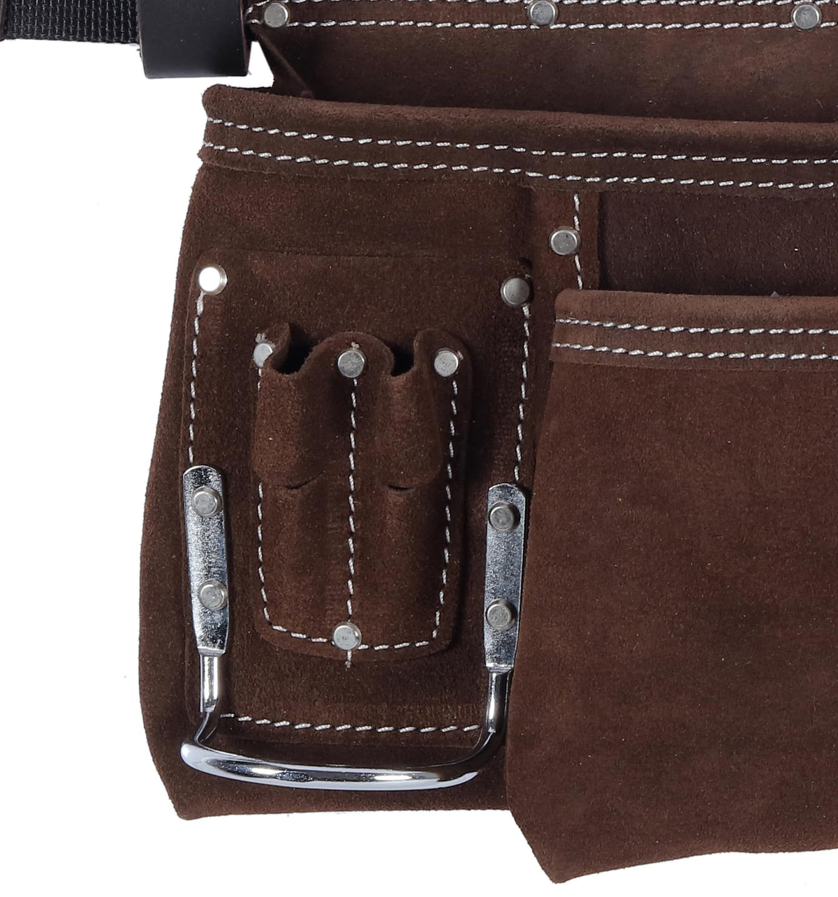Brown Suede Leather 11-Pocket Tool Belt R912690