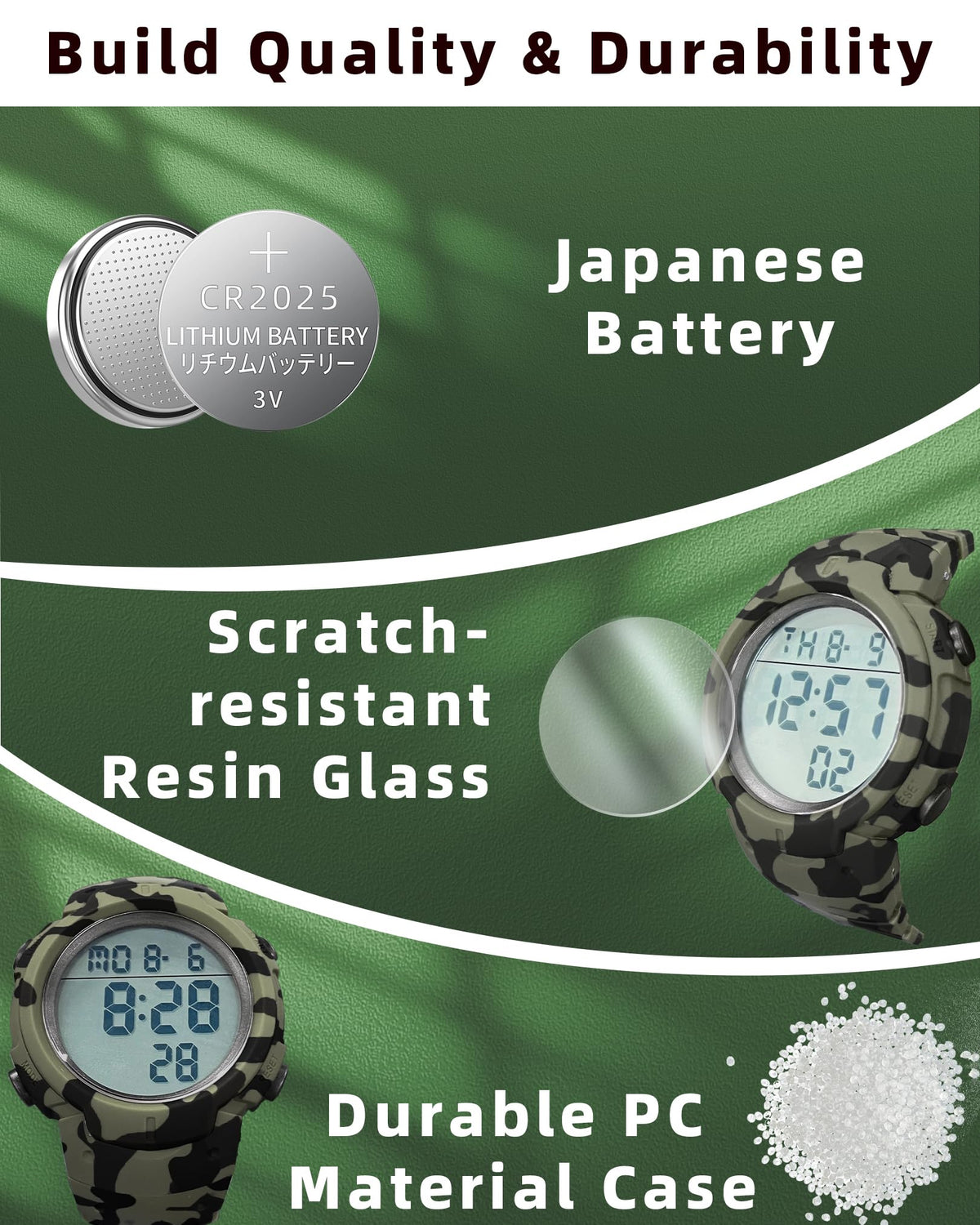 Digital Watch Mens Waterproof Sport Wristwatch Q2499