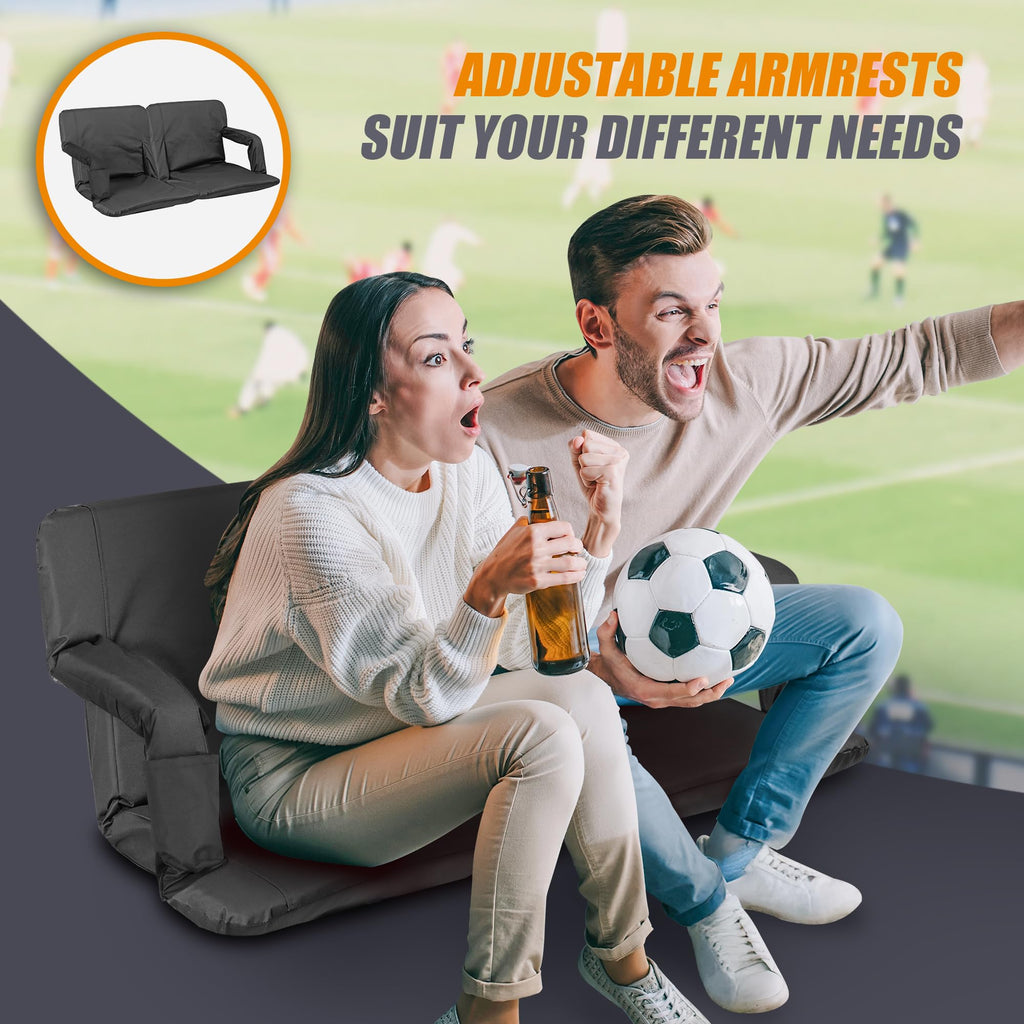 20.5"/25" Wide Padded Stadium Seat with Back Support P7322