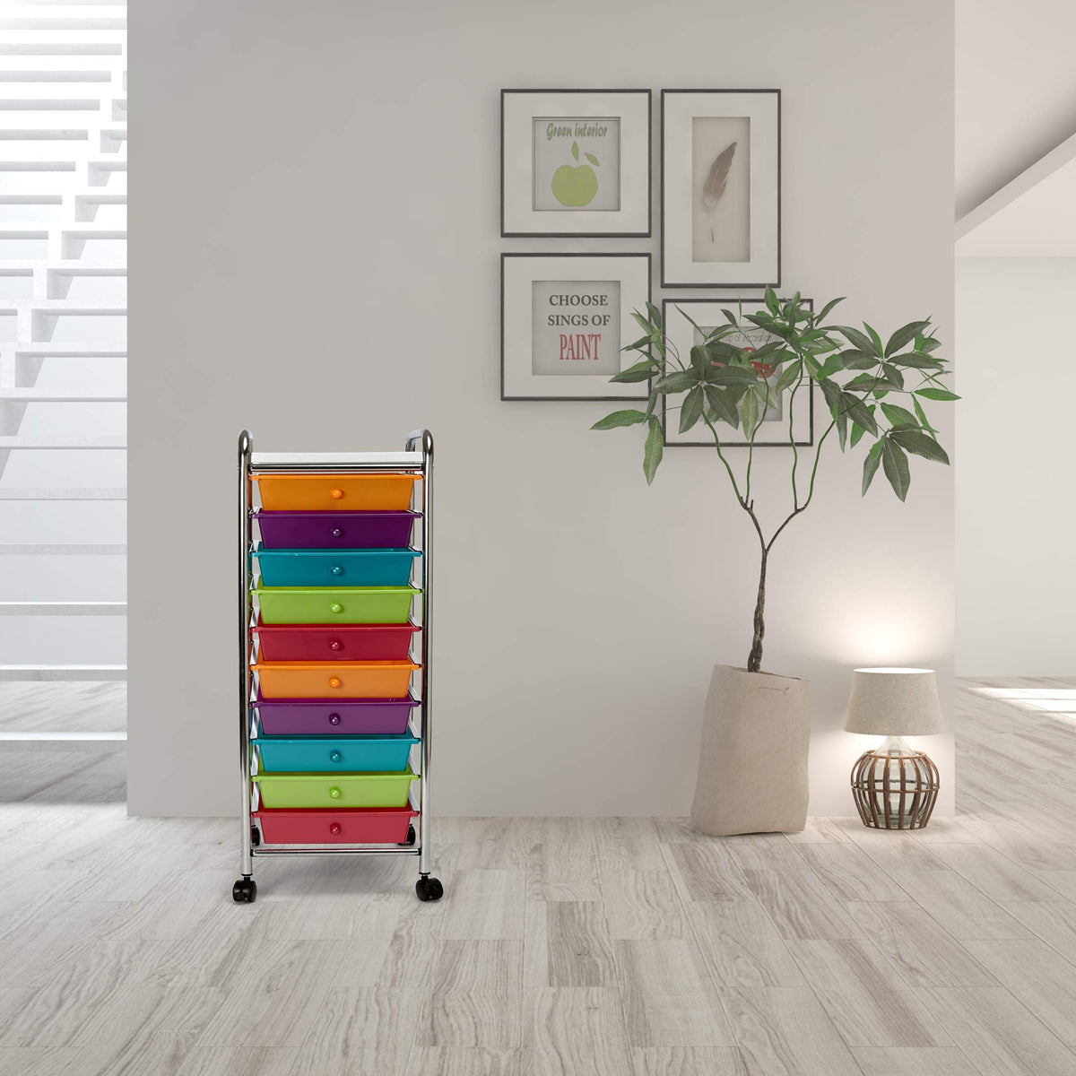 10 Drawer Rolling Storage Cart M390