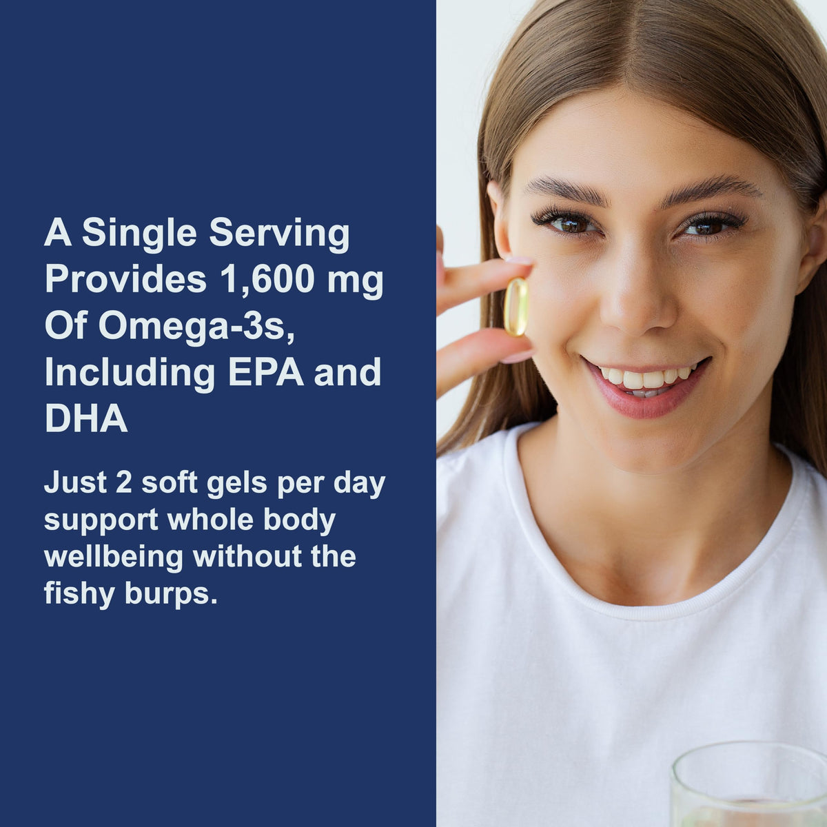 Omega-3 Fish Oil 1600 mg Lemon 90 Softgels V443