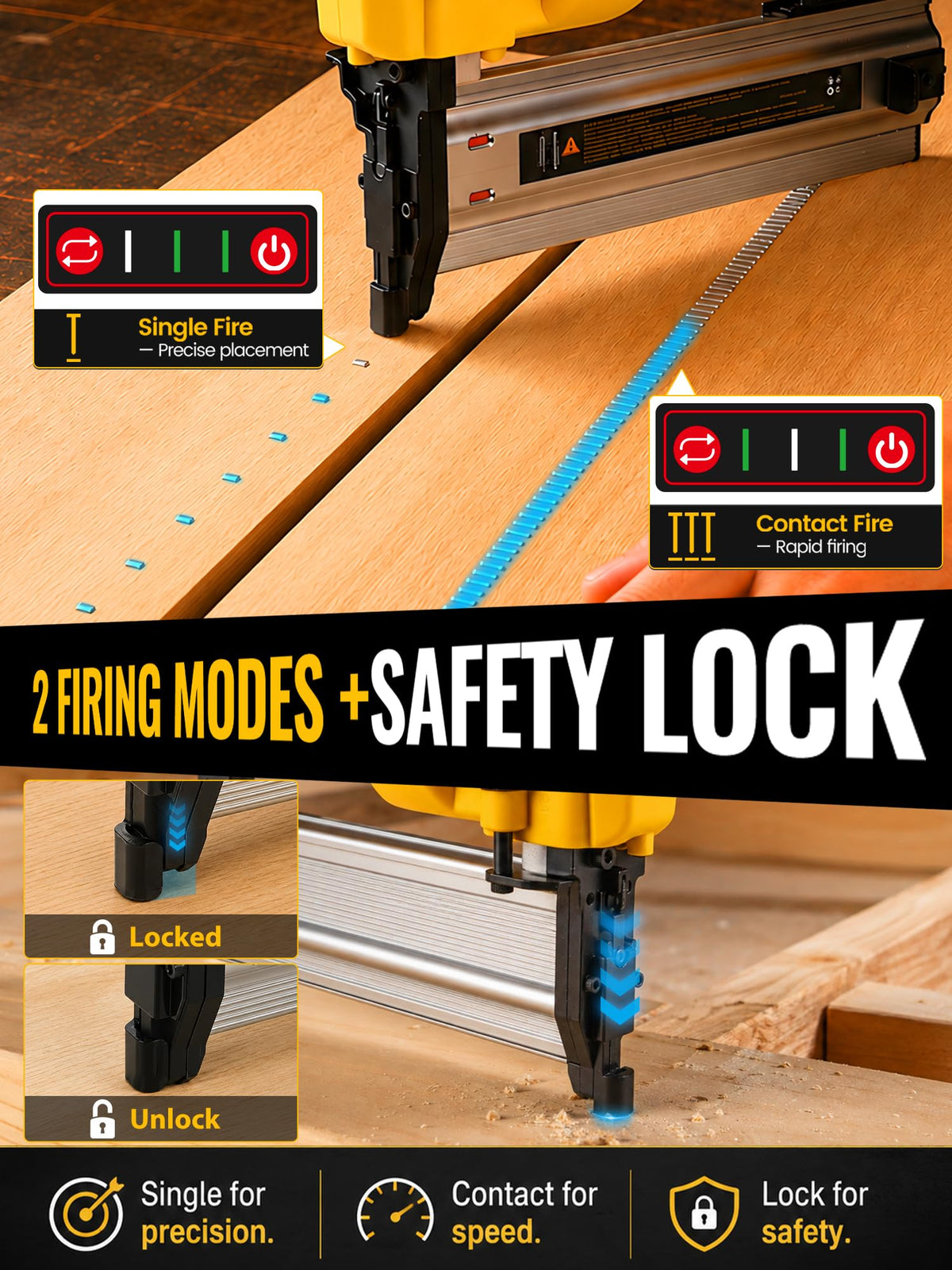 2-in-1 Brad Nailer Staple Gun A756