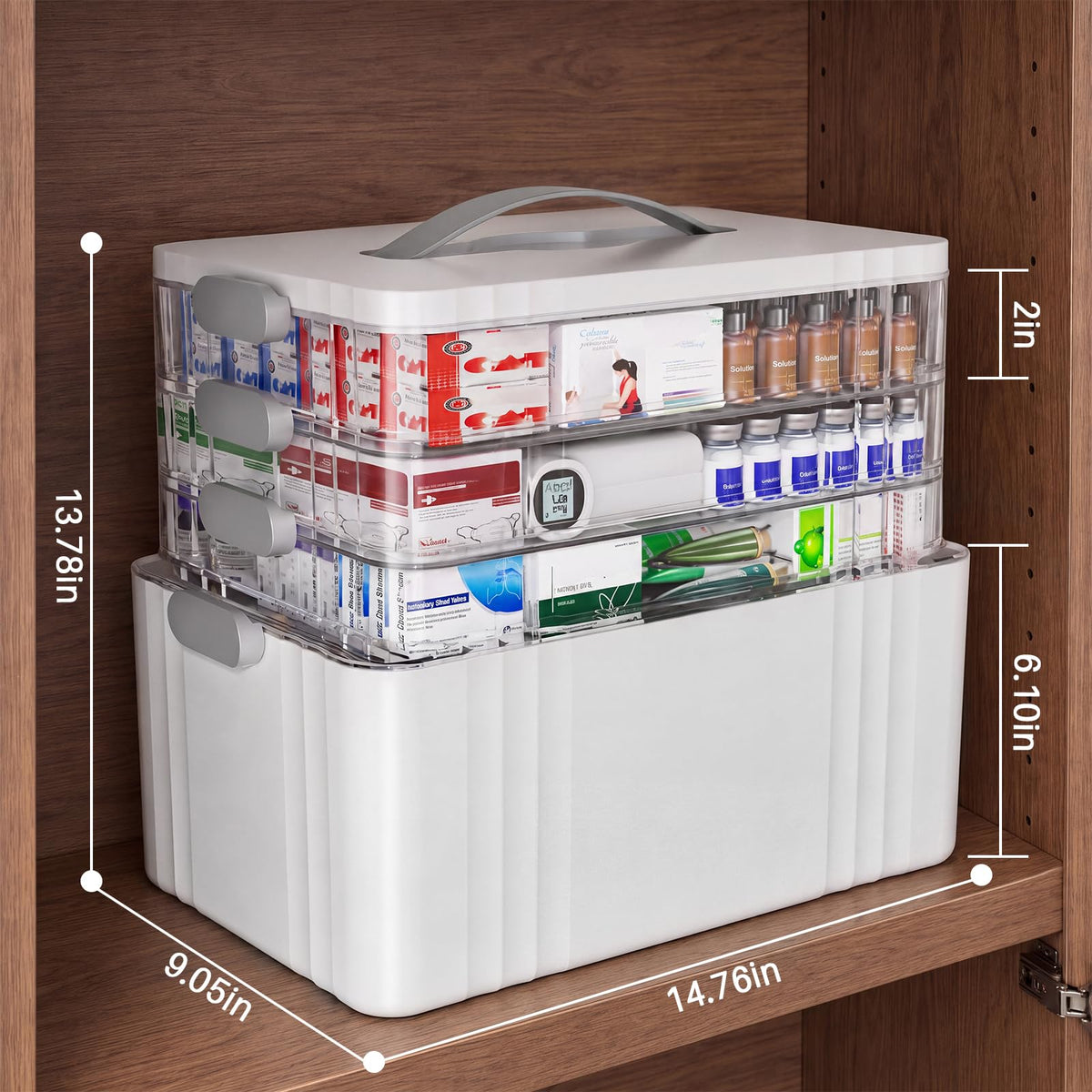 4-Tier Medicine Organizer Storage Box E322512