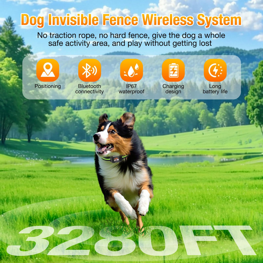 Wireless Dog Fence System with Training Collar F7769