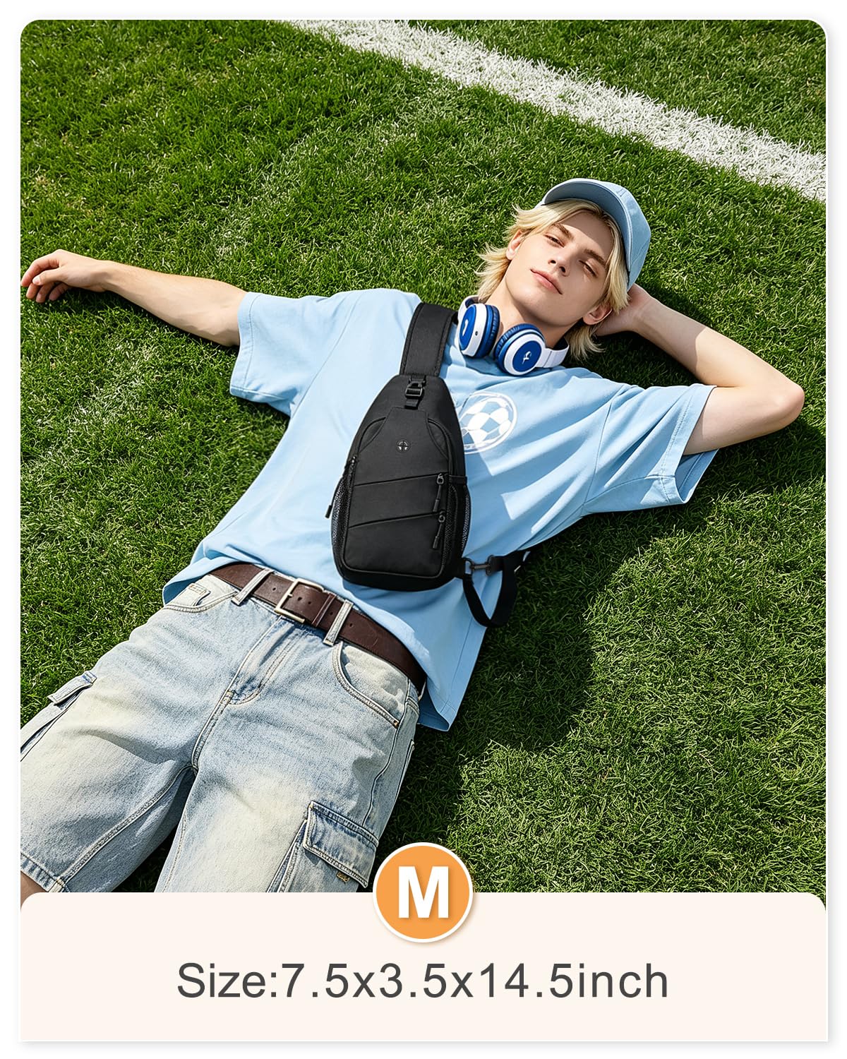 Crossbody Sling Bag with Convertible Shoulder Strap P61657