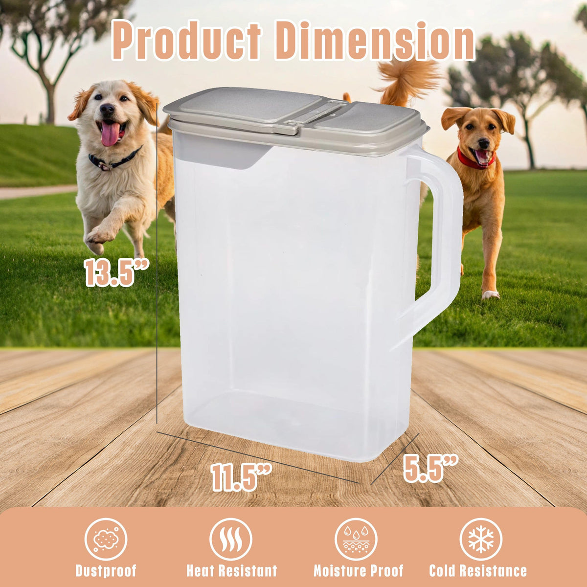 8 Quart Pet Food Storage Container with Scoop G588