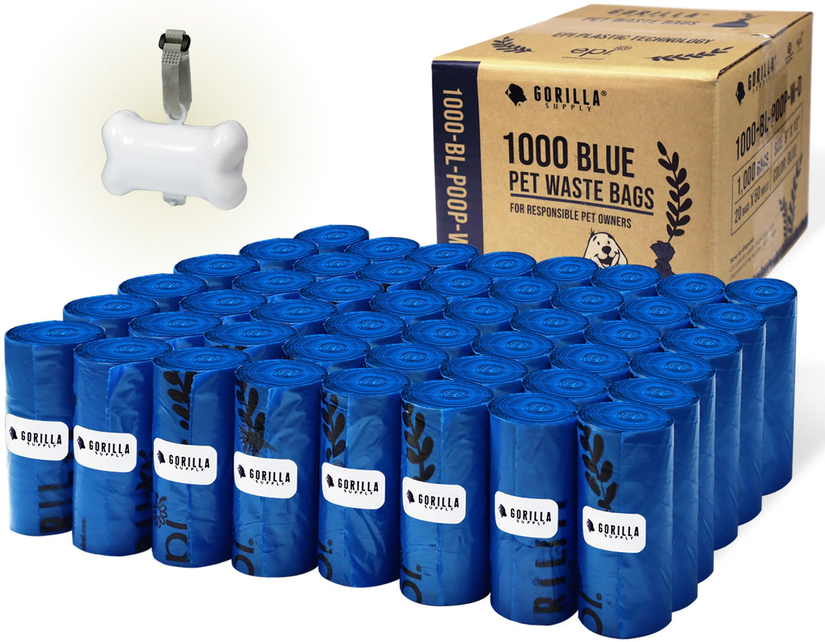 1000 Count Dog Poop Waste Bags with Dispenser S524